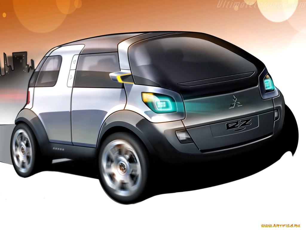 mitsubishi, concept, ez, miev, рисованные, авто, мото