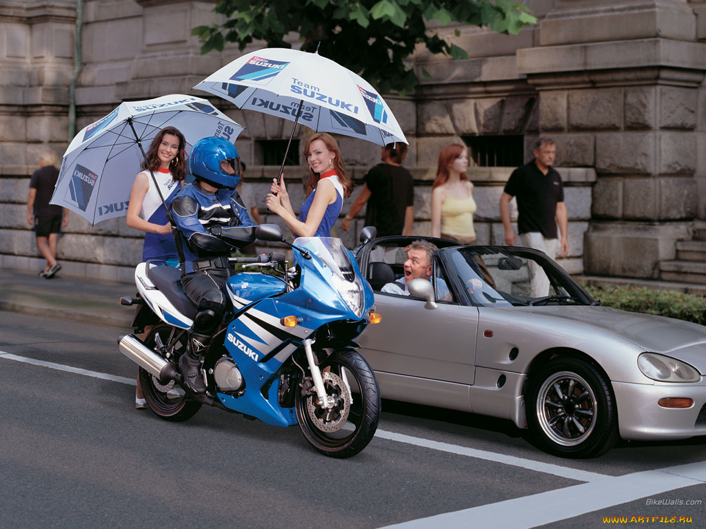 suzuki, gs, 500, мотоциклы, мото, девушкой