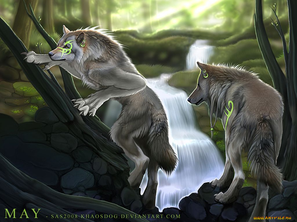 рисованные, животные