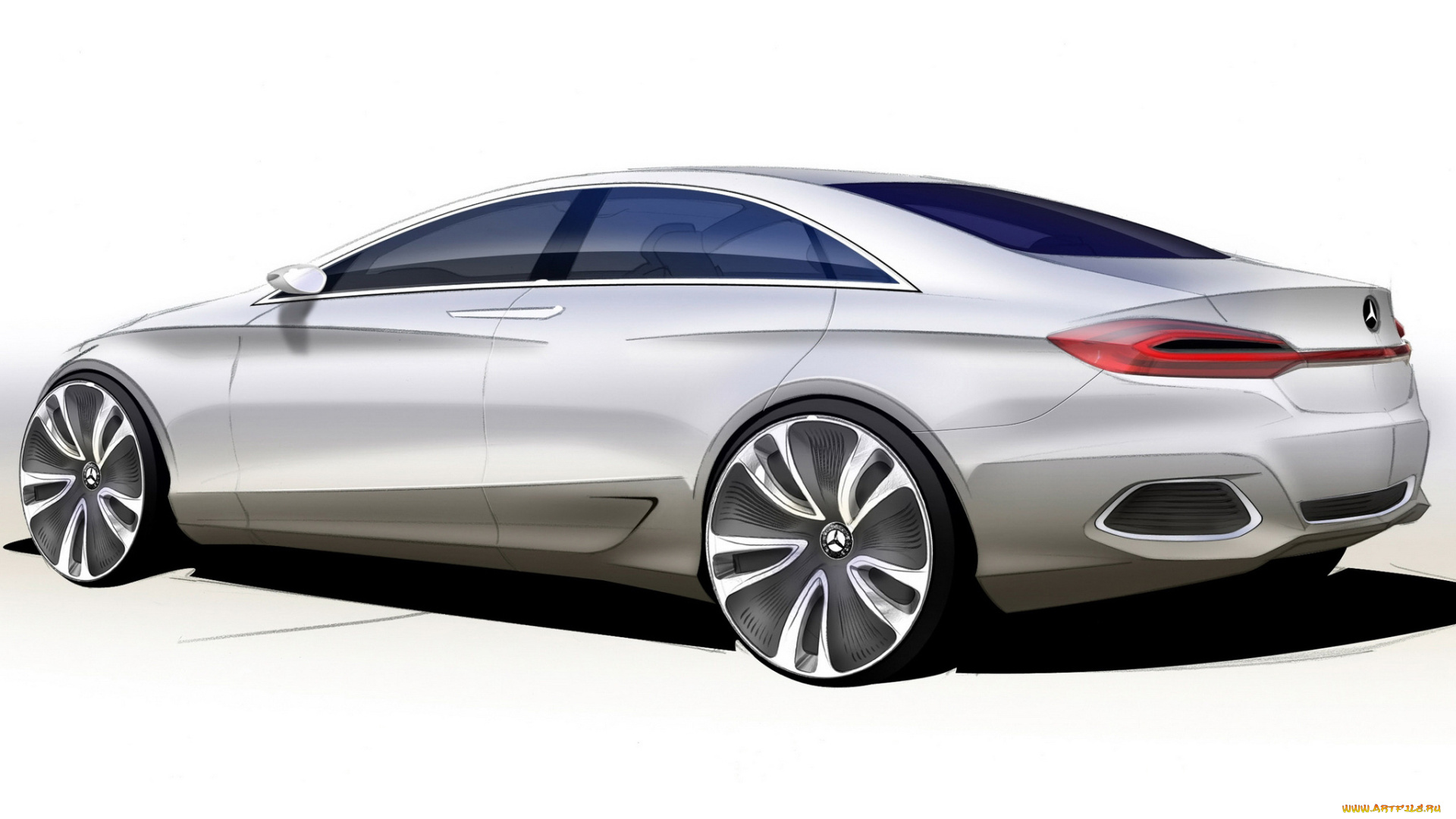 mercedes, benz, f800, style, автомобили, рисованные