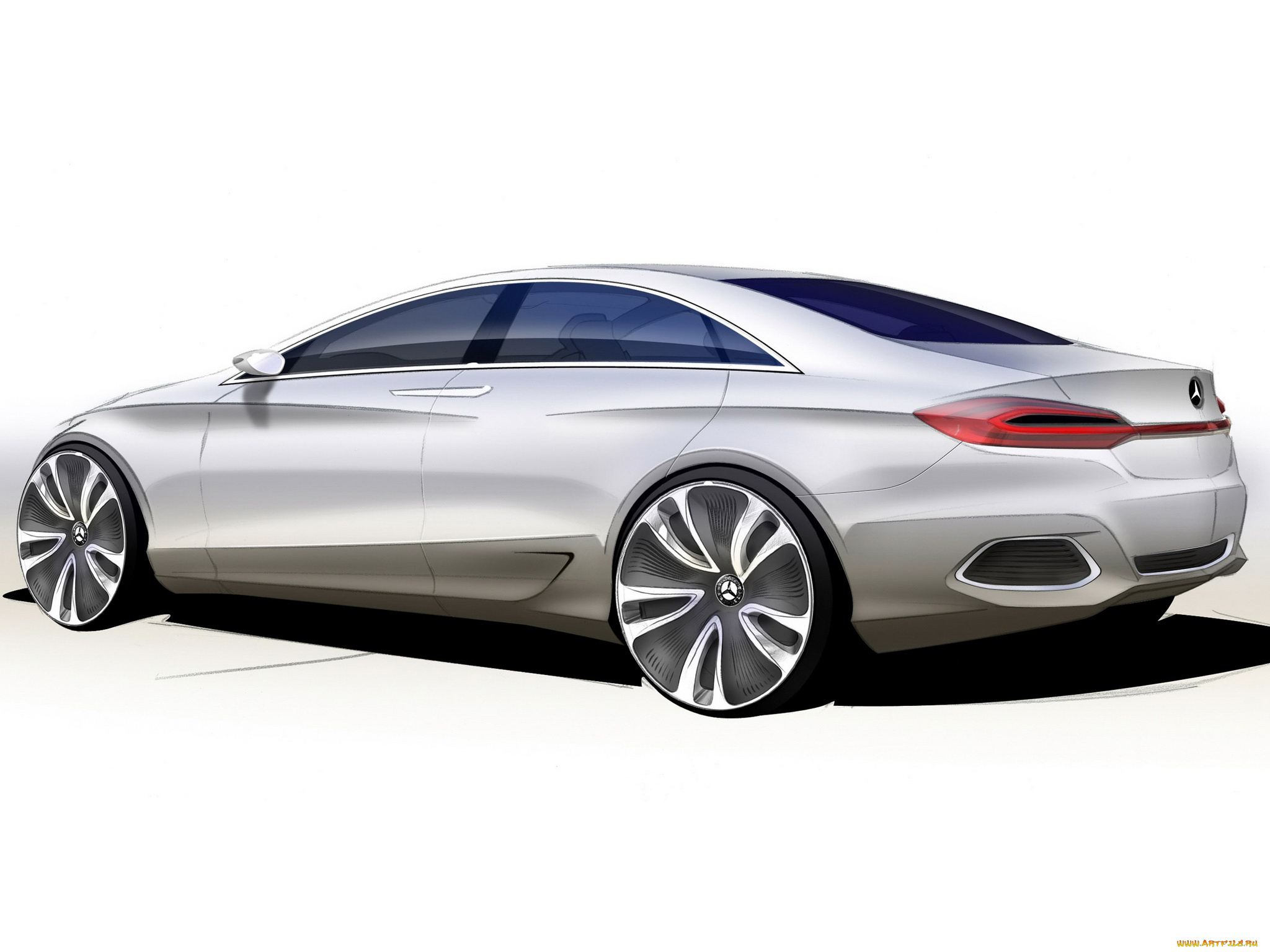 mercedes, benz, f800, style, автомобили, рисованные