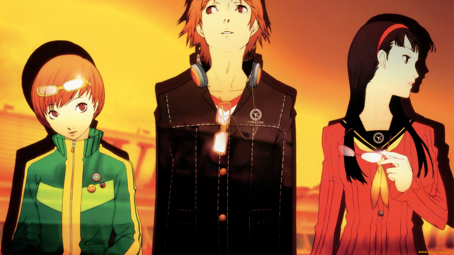 аниме, persona, девушки, мальчики