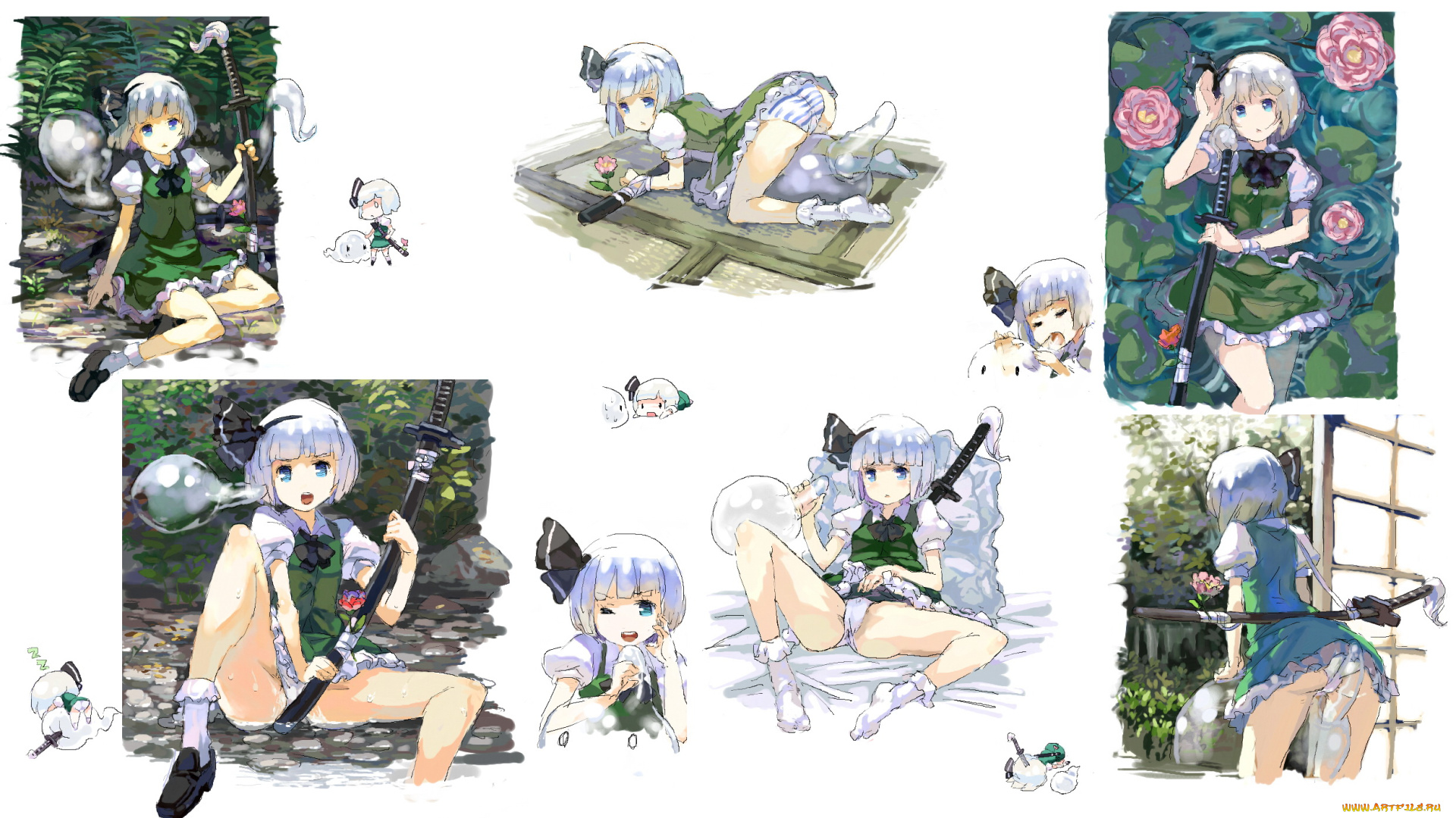 аниме, touhou, конпаку, Ёму