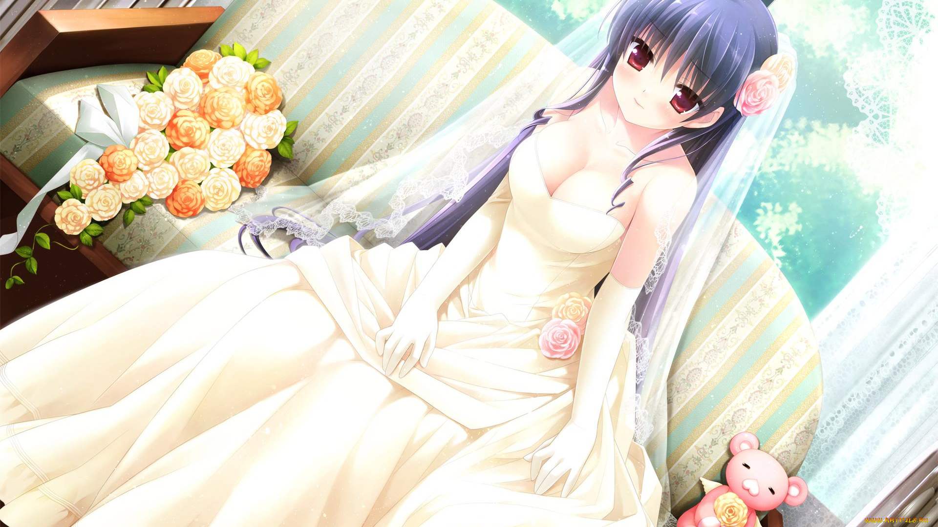 segawa, rikako, аниме, *unknown, другое, девушка, платье, невеста