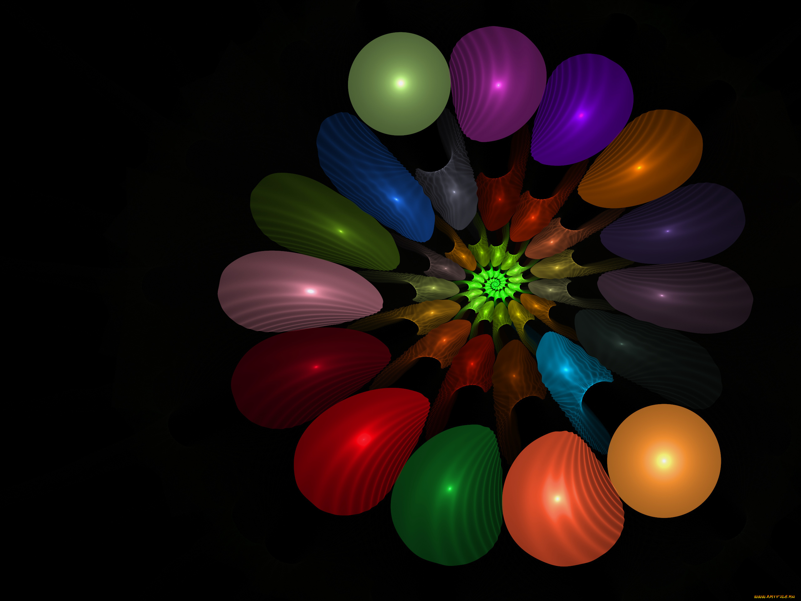 3д, графика, fractal, фракталы, узор, фон