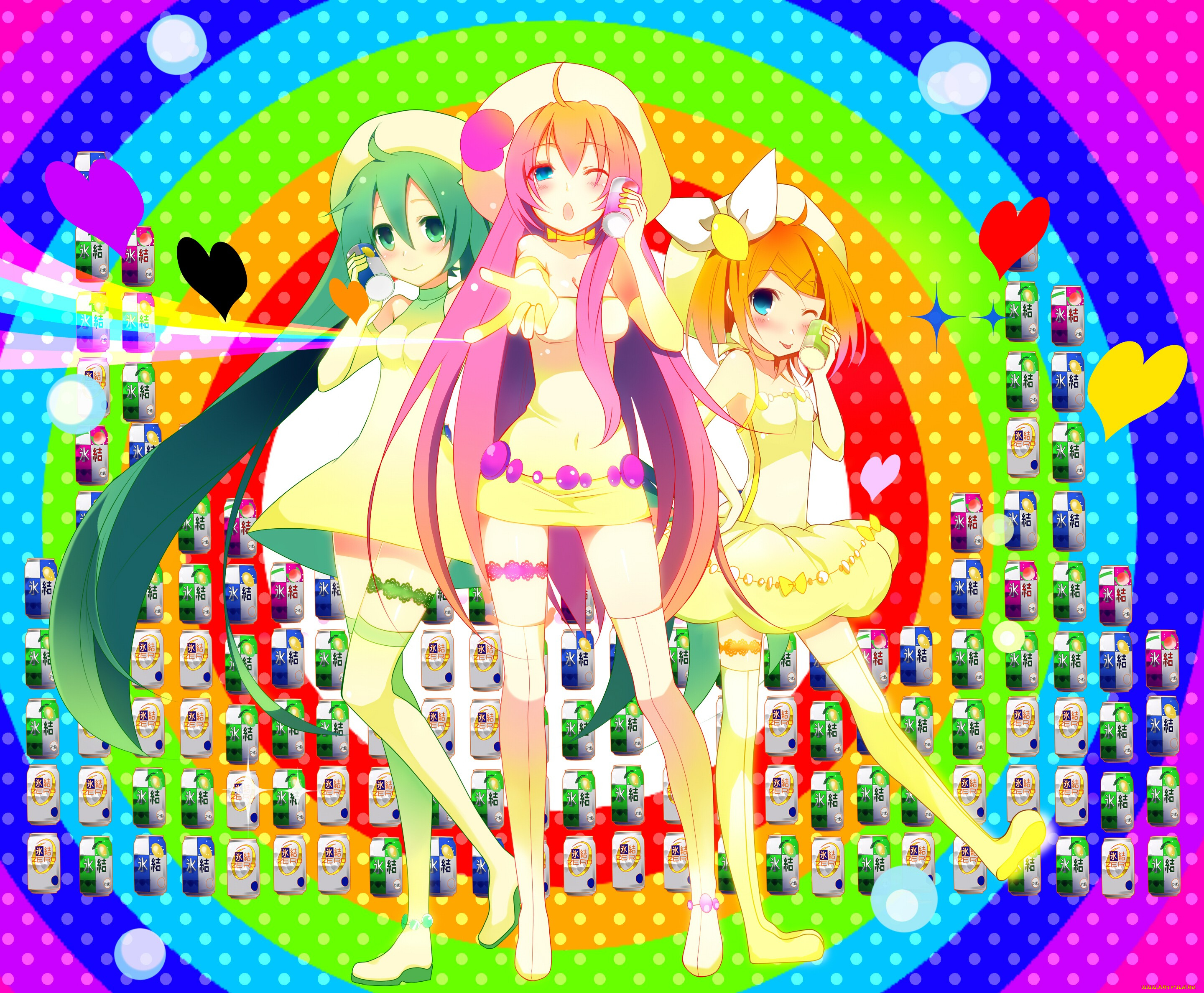 аниме, vocaloid, девушки