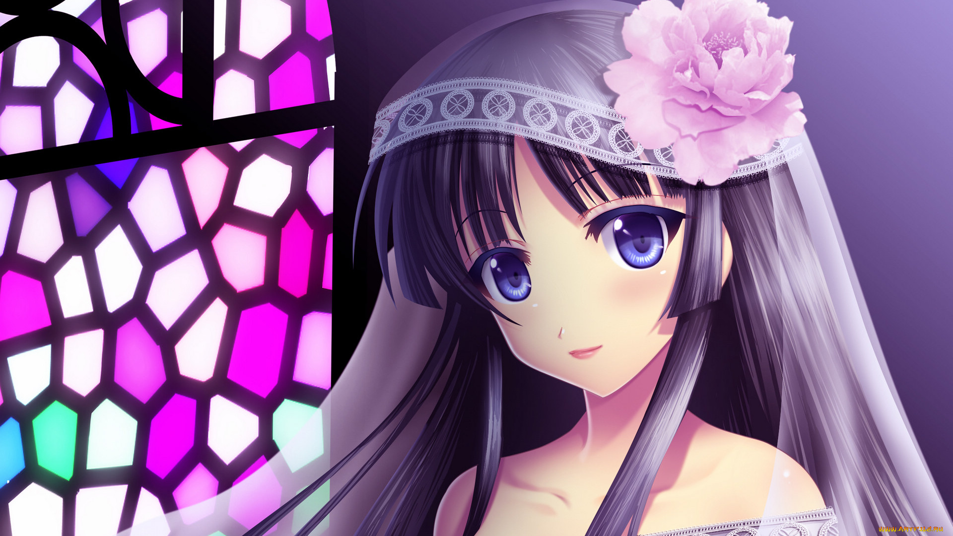 аниме, hyouka, цветок, взгляд, девушка