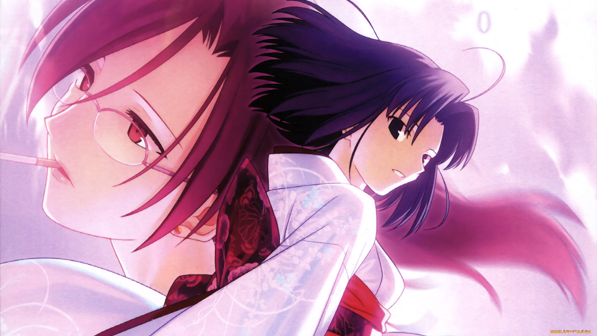 аниме, kara, no, kyokai, девушка, лицо