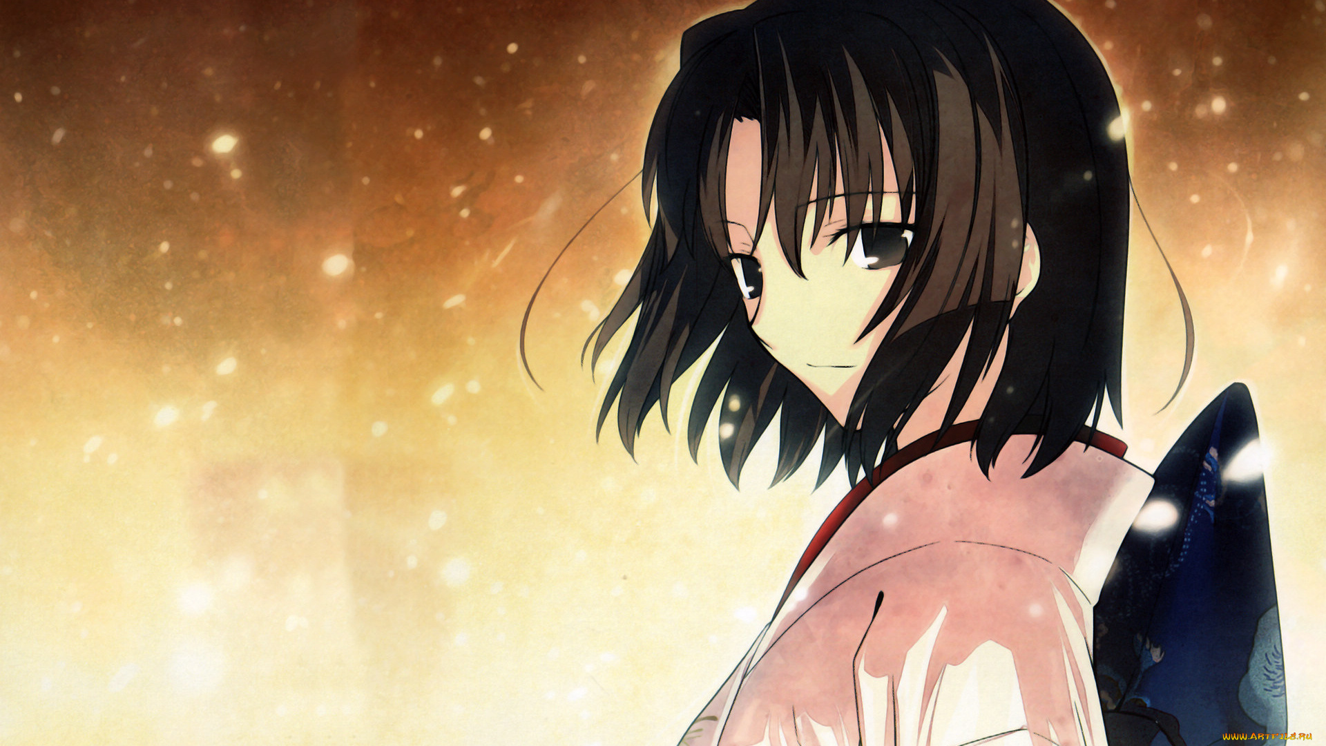 аниме, kara, no, kyokai, взгляд, девушка