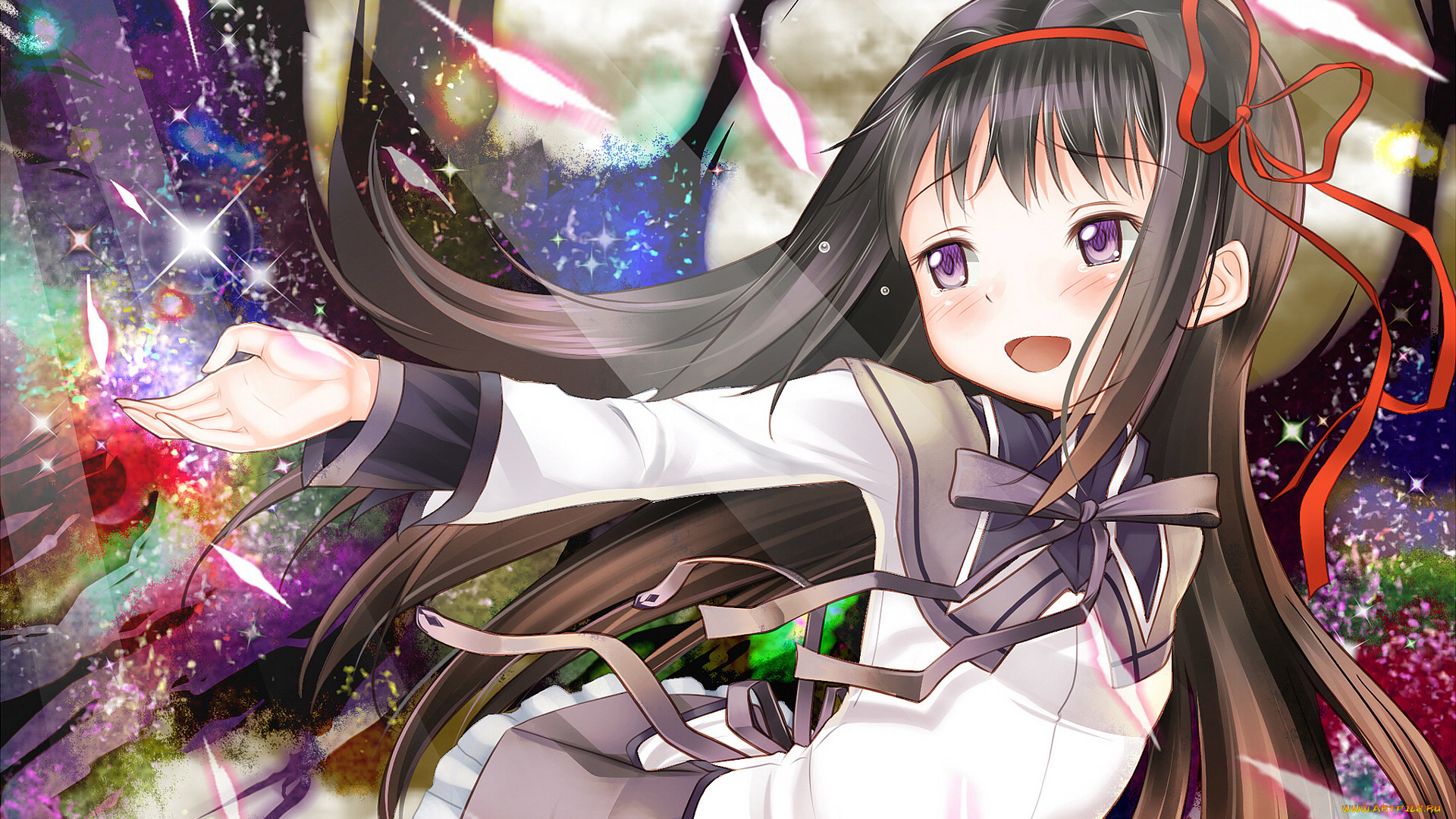 аниме, mahou, shoujo, madoka, magika, magica, девушка, akemi, homura