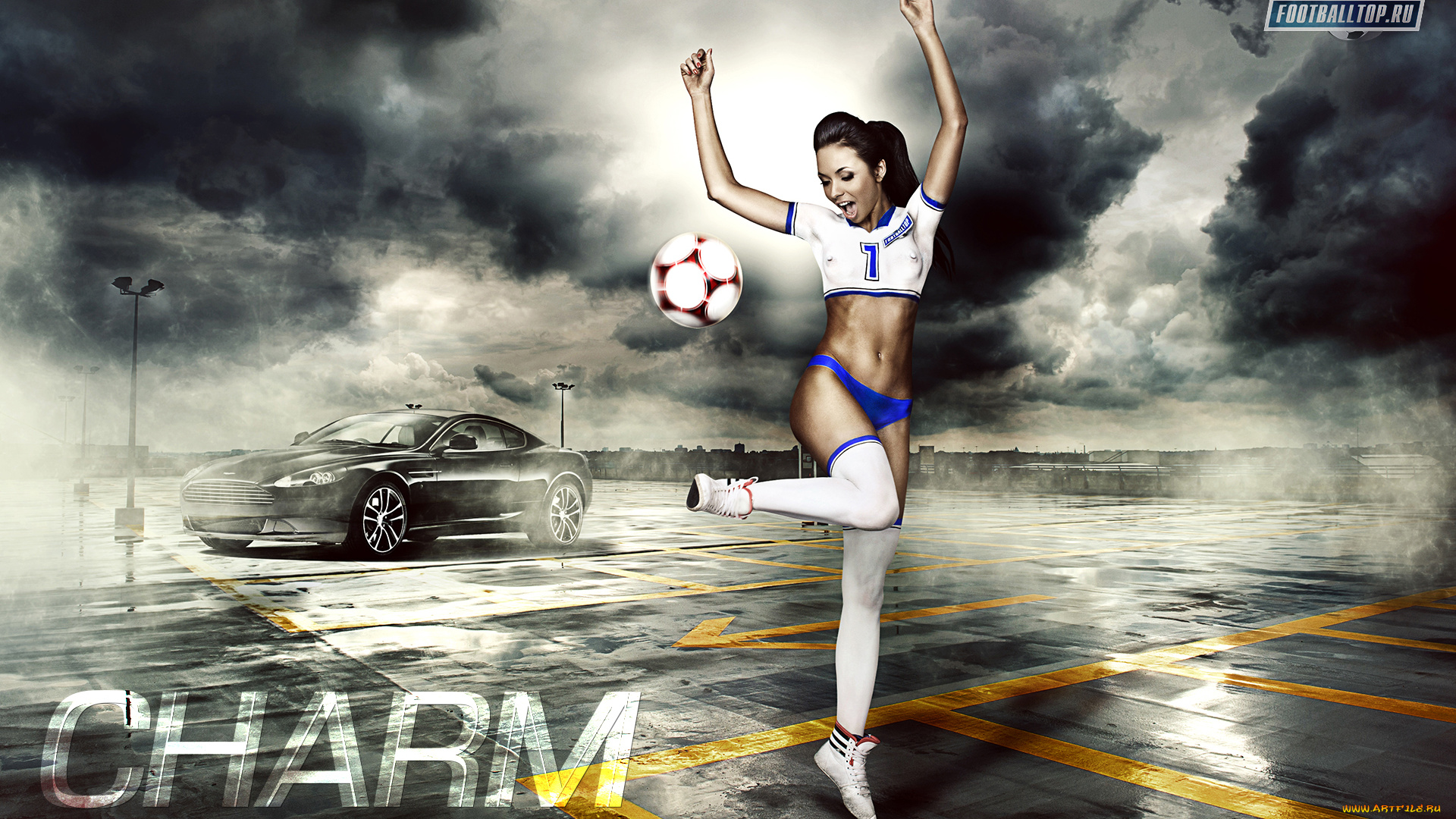 football, charm, спорт, футбол, девушка