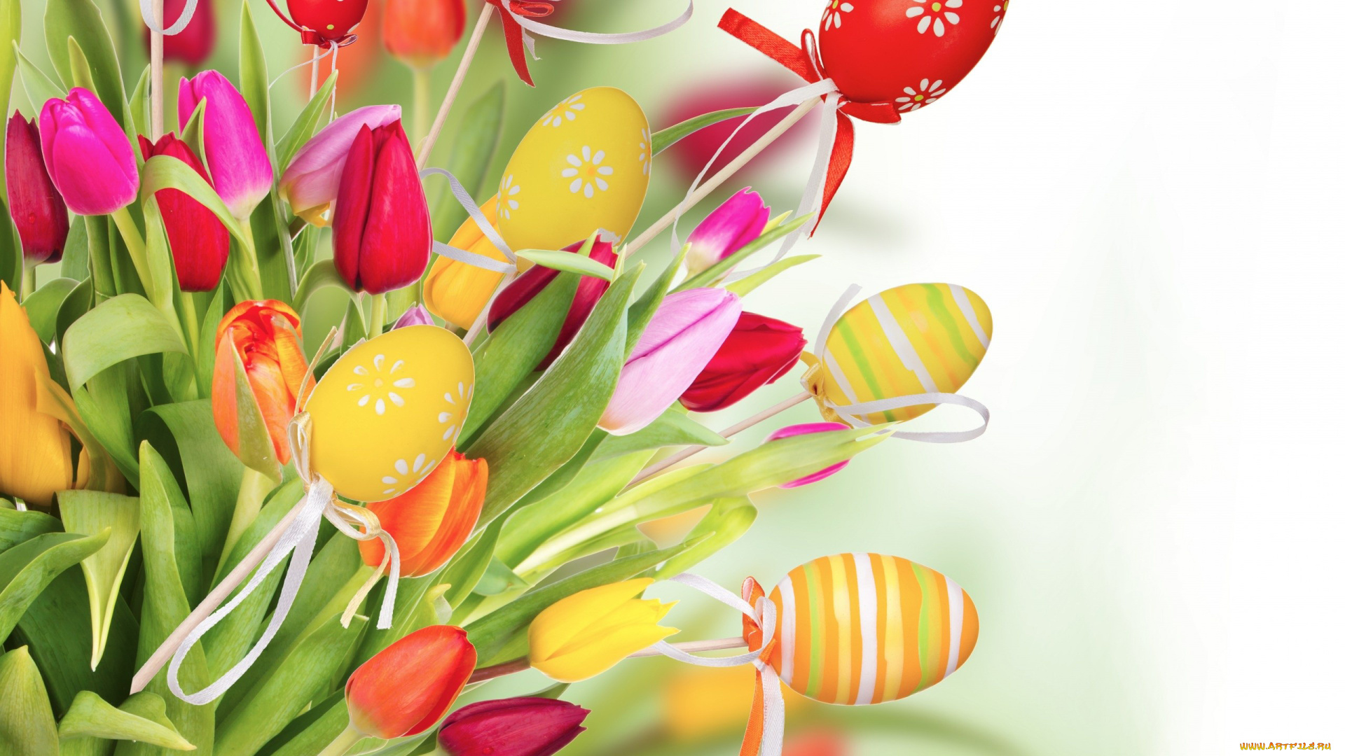 праздничные, пасха, тюльпаны, букет
