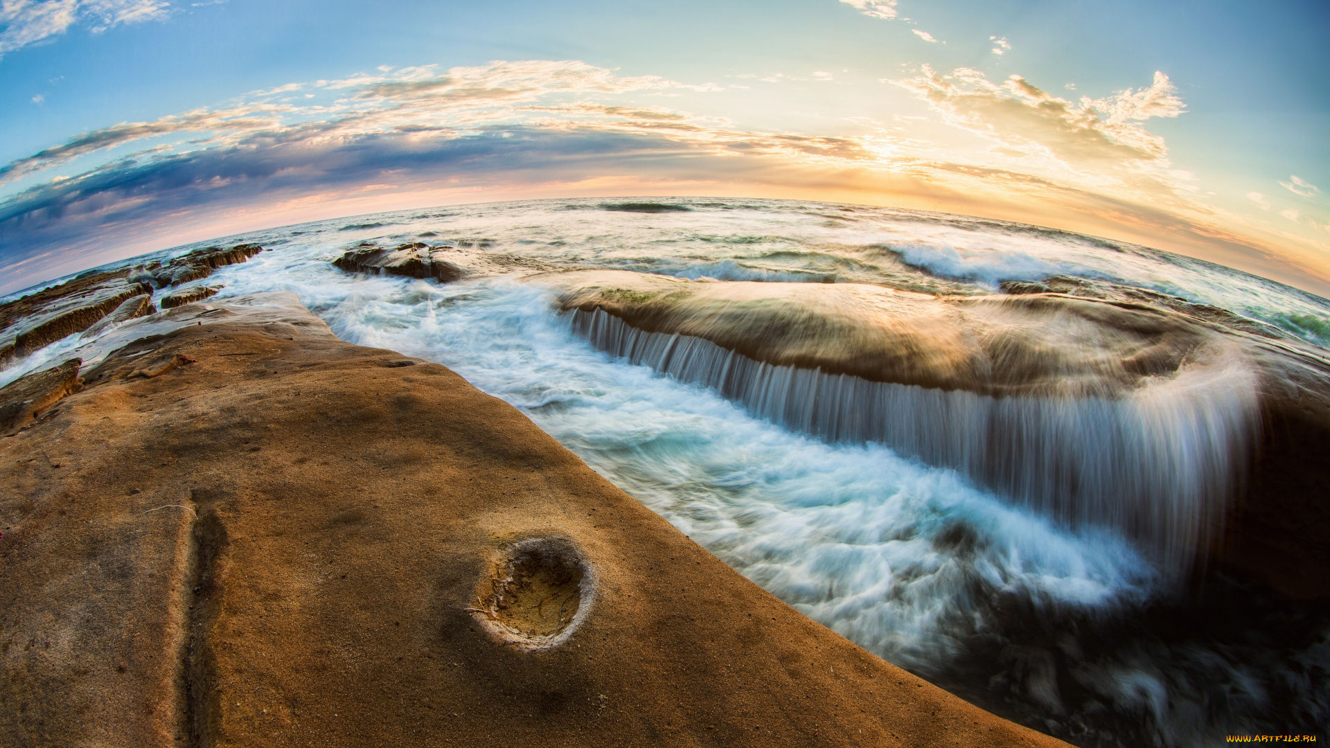 природа, моря, океаны, камни, тихий, океан, прибой