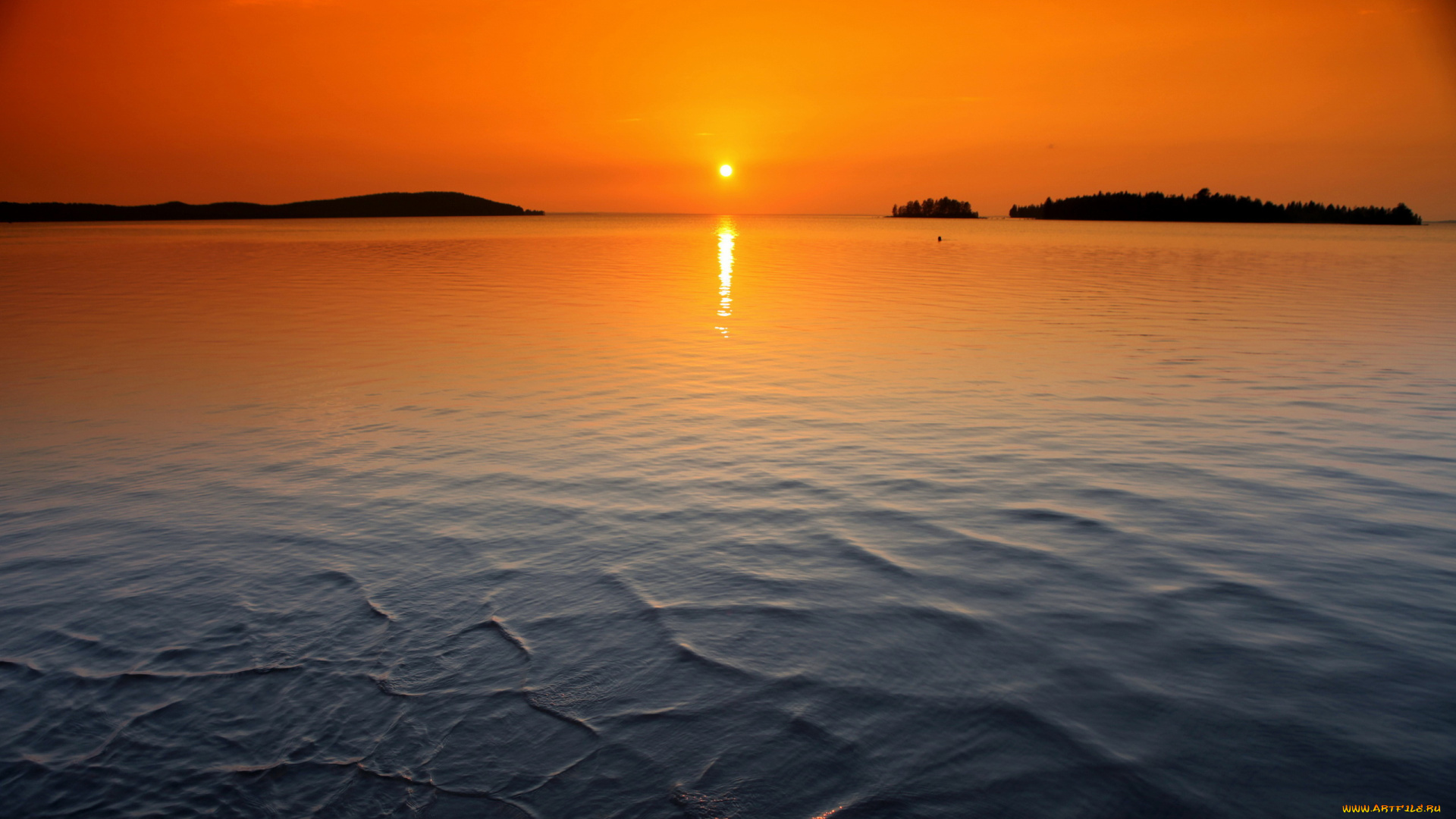 природа, восходы, закаты, океан, зарево, солнце, острова