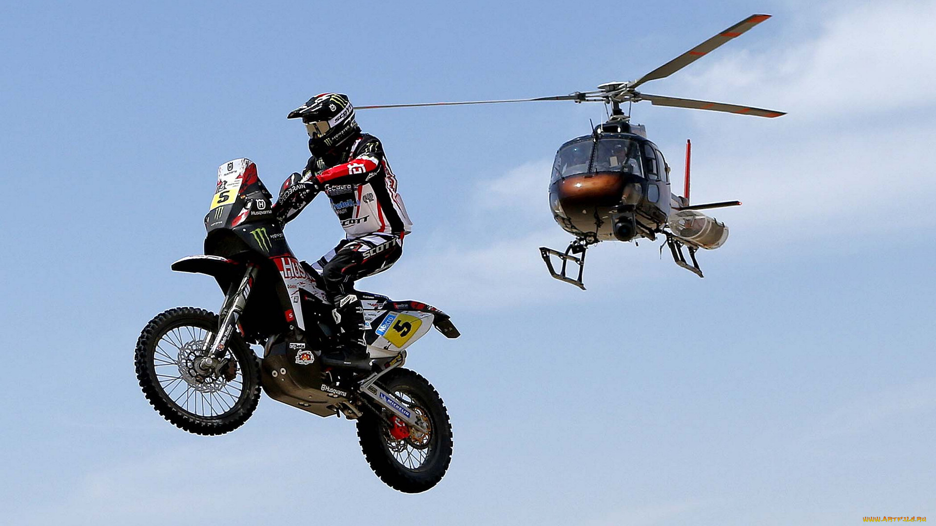 спорт, мотокросс, пустыня, песок, гонка