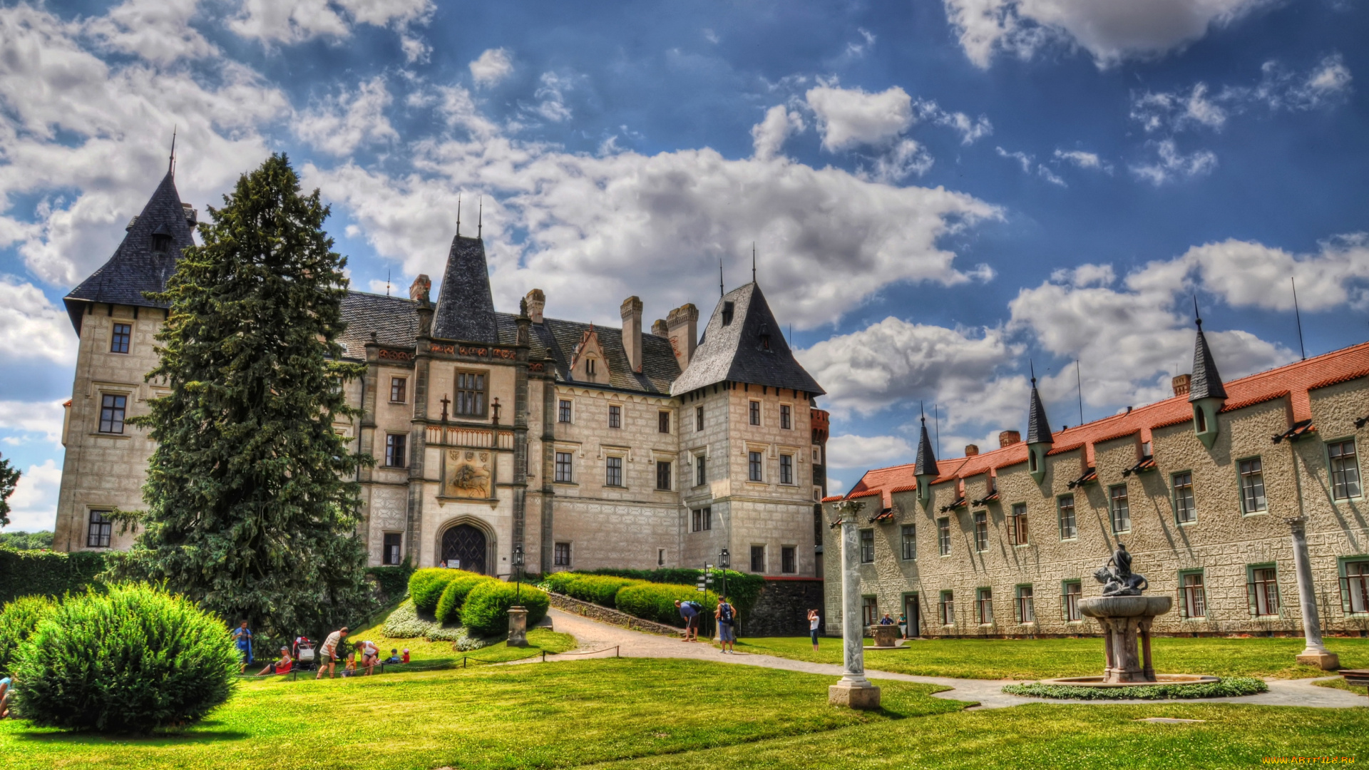 замок, zleby, Чехия, города, дворцы, замки, крепости, 