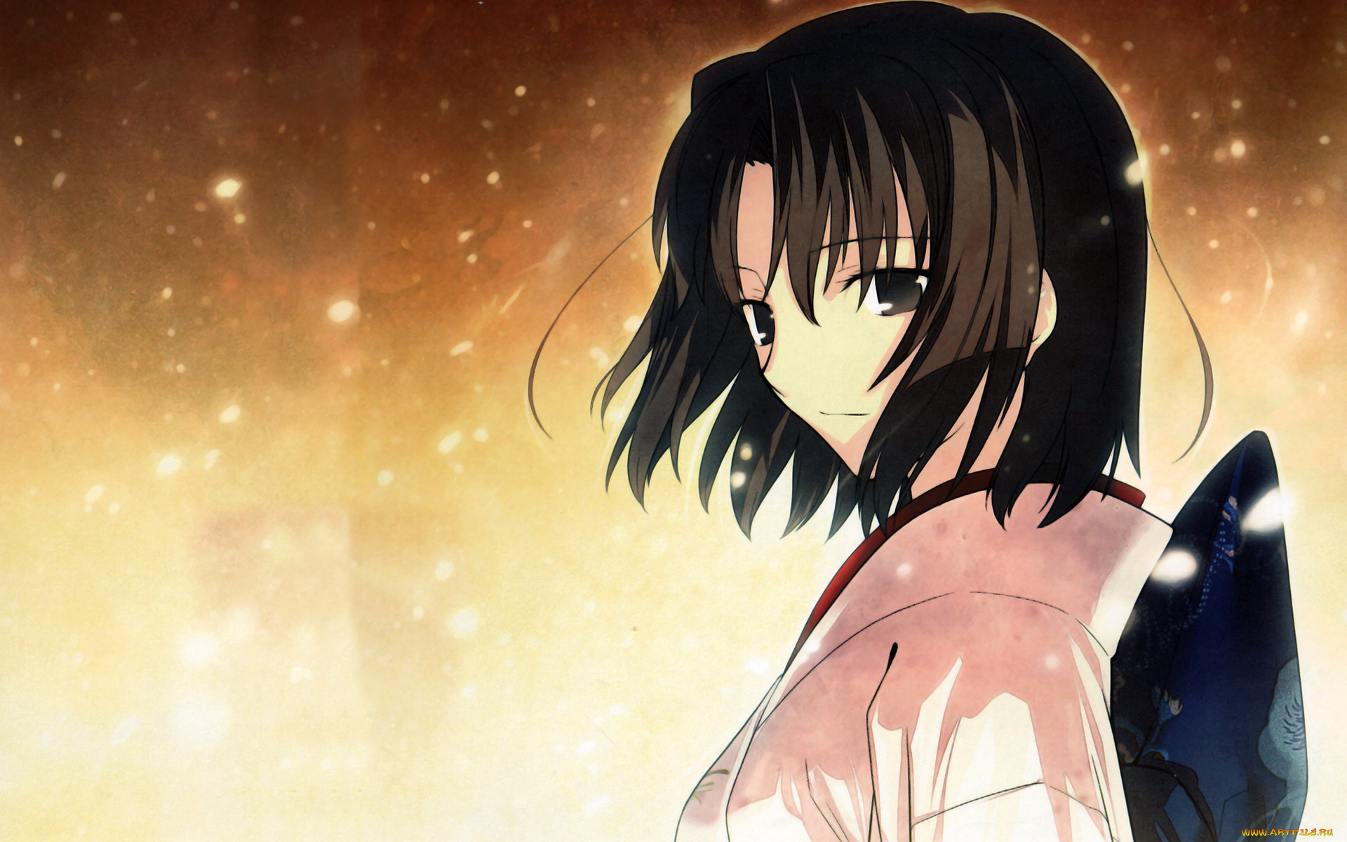 аниме, kara, no, kyokai, взгляд, девушка