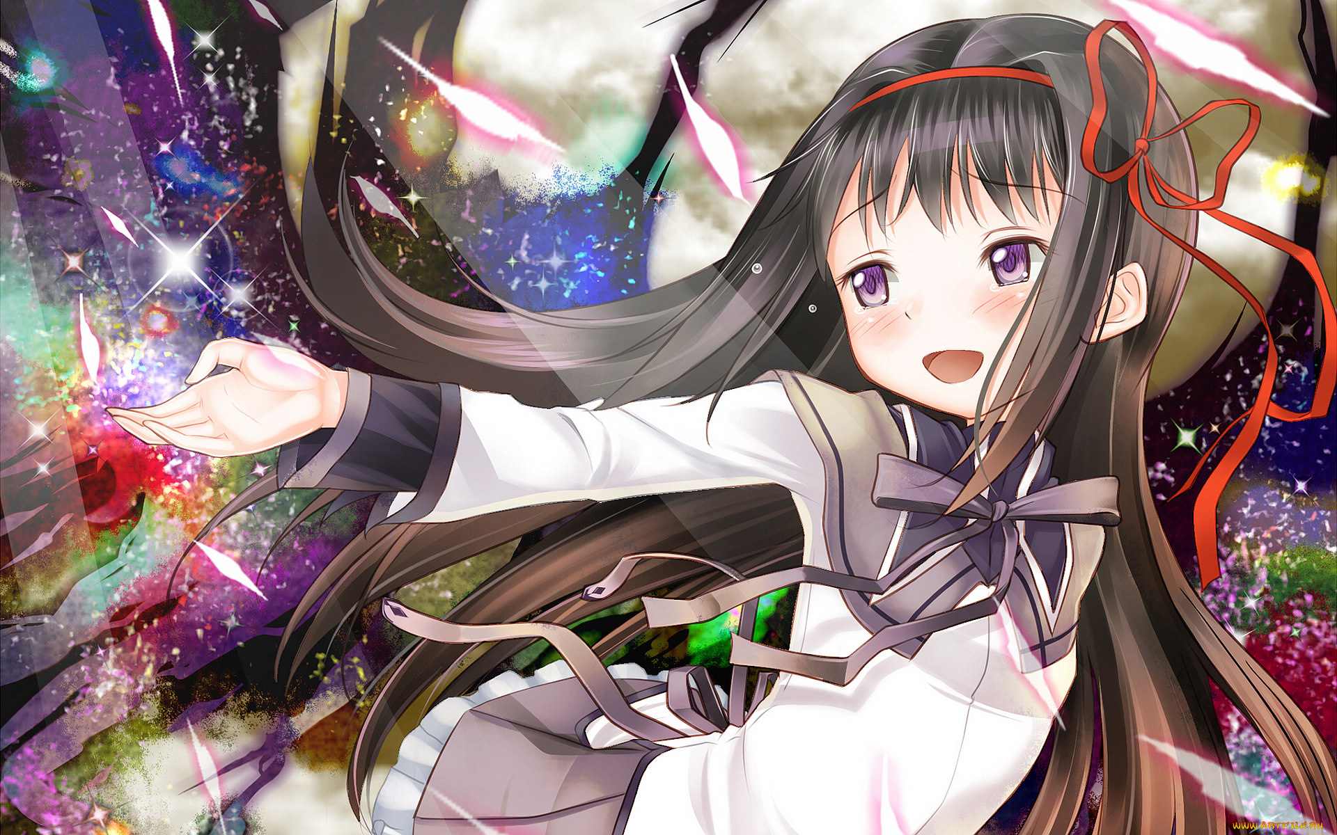 аниме, mahou, shoujo, madoka, magika, magica, девушка, akemi, homura