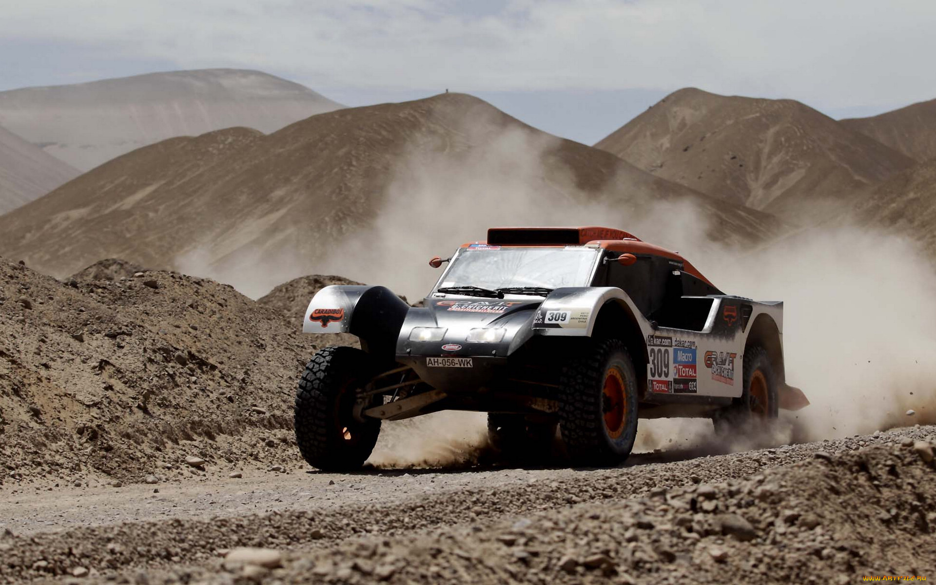 спорт, авторалли, гонка, песок, пустыня