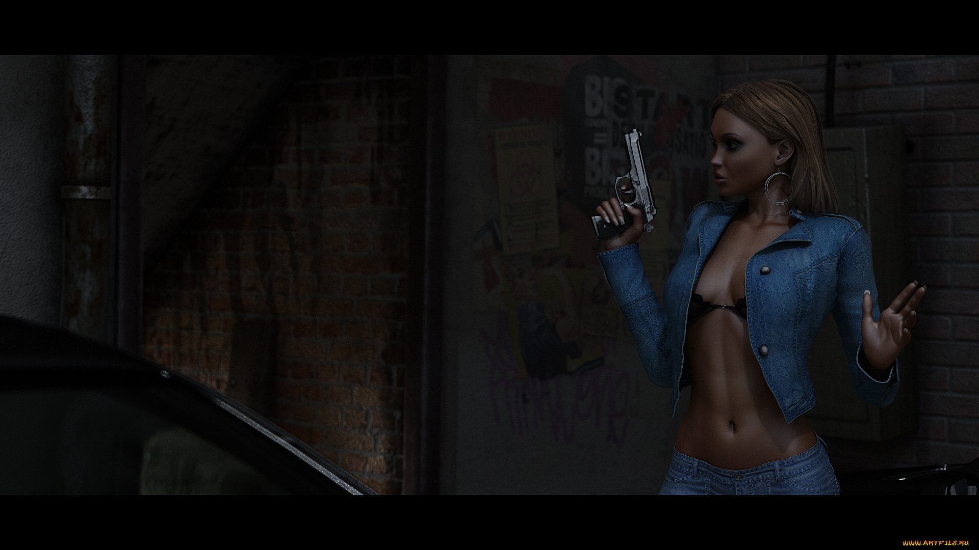 3д, графика, fantasy, , фантазия, девушка, оружие