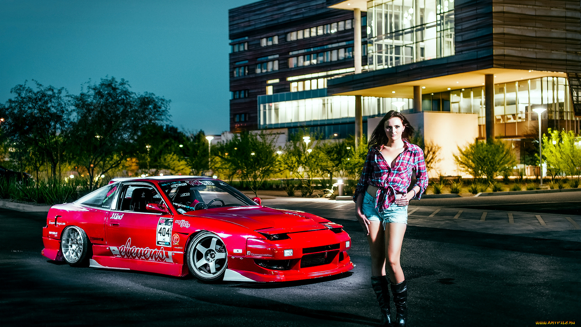 автомобили, авто, с, девушками, сапоги, красный, nissan, шорты