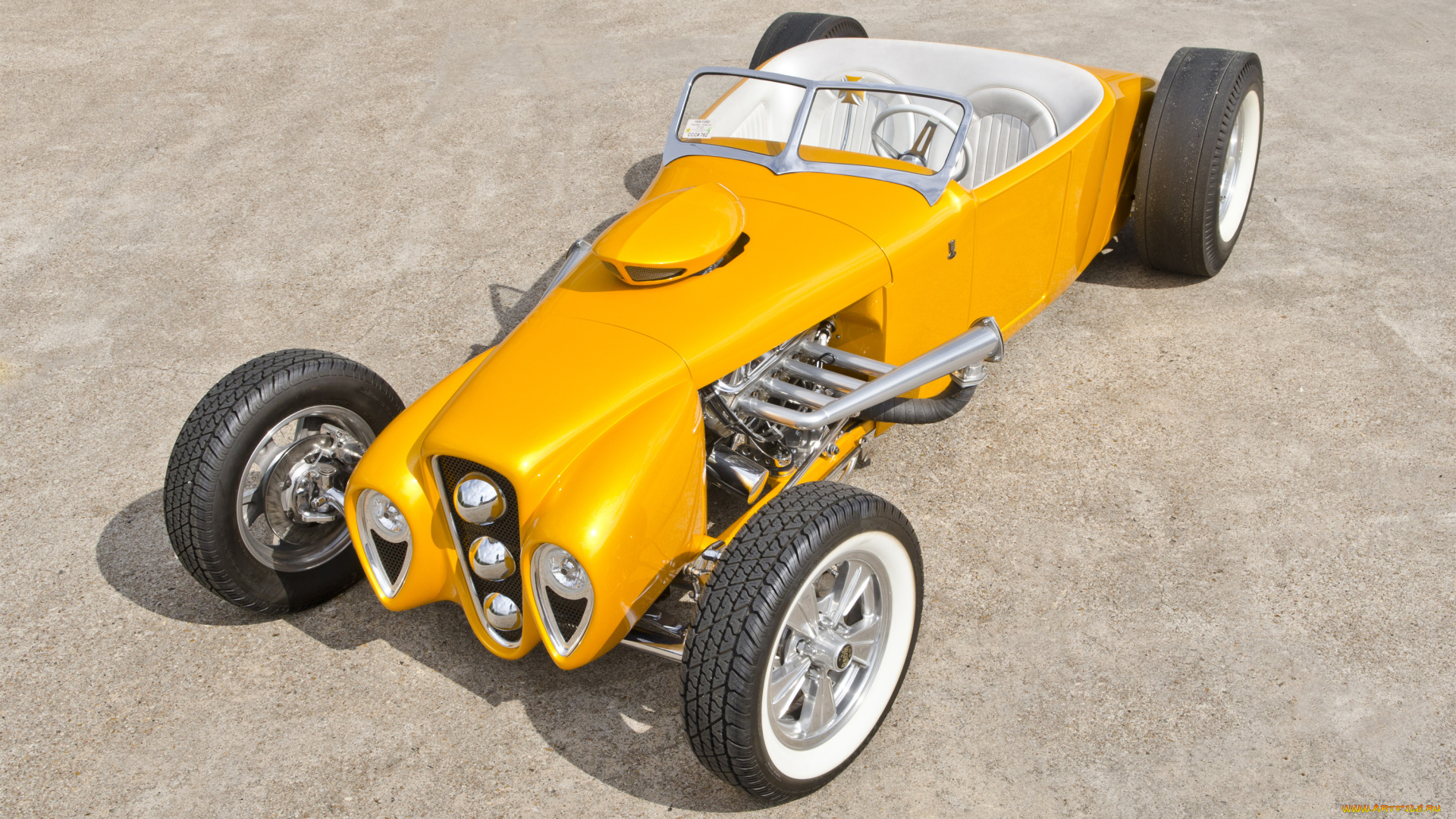 автомобили, custom, classic, car, yellow, custom