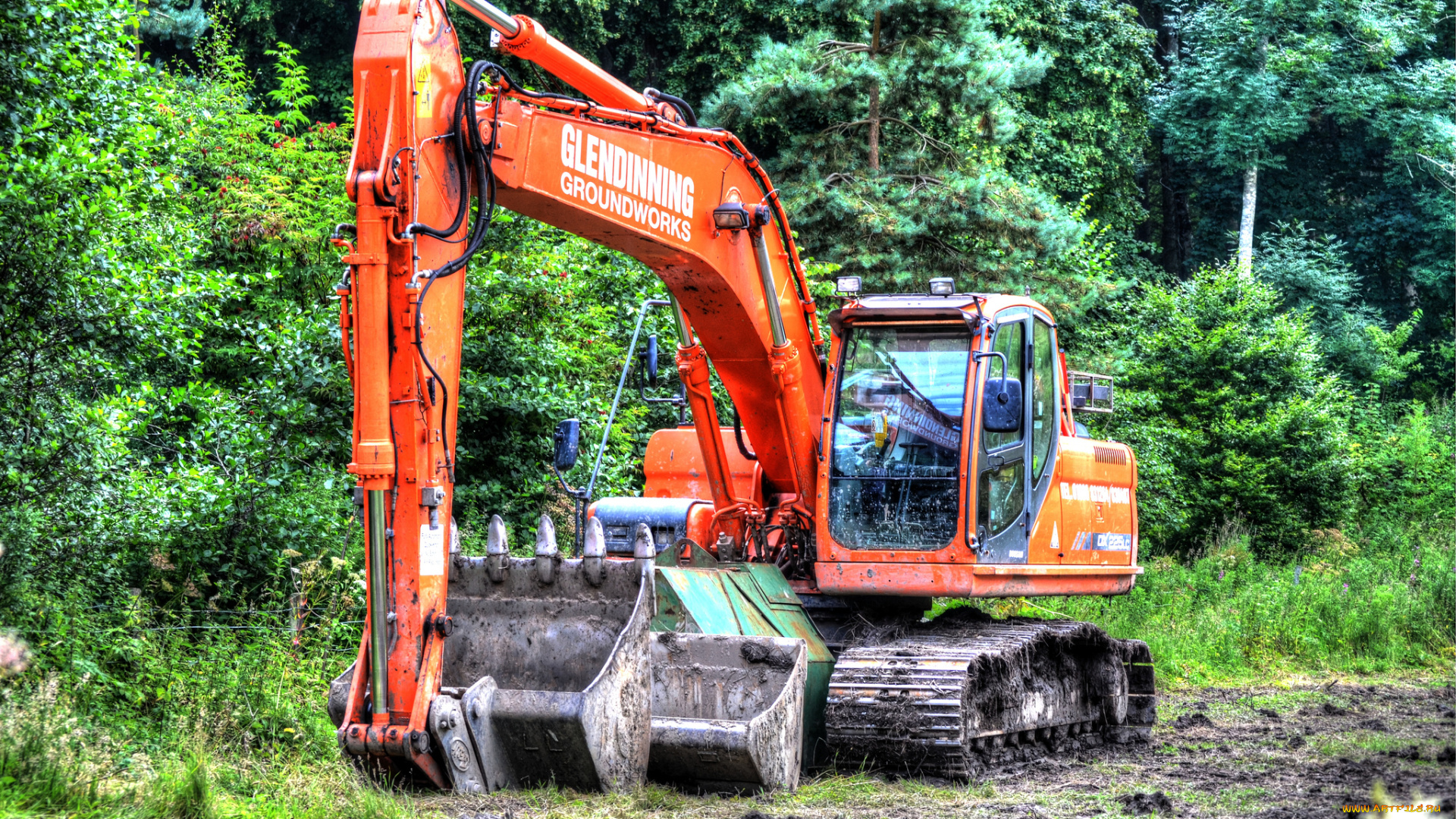 техника, экскаваторы, гусеничный, экскаватор, самоходный