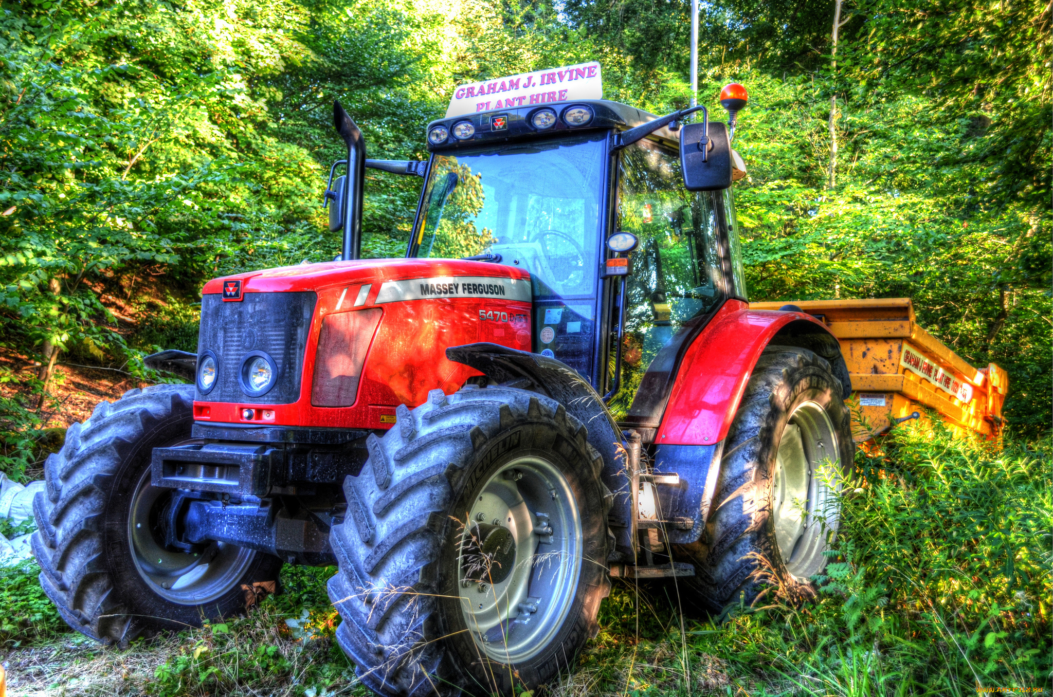 massey, ferguson, 5470, техника, тракторы, прицеп, трактор, колесный