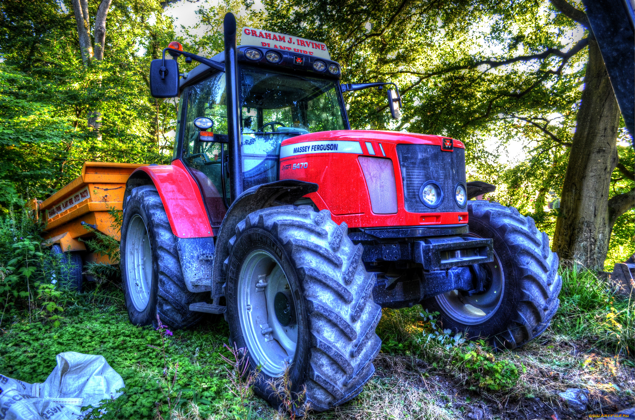 massey, ferguson, 5470, техника, тракторы, прицеп, трактор, колесный
