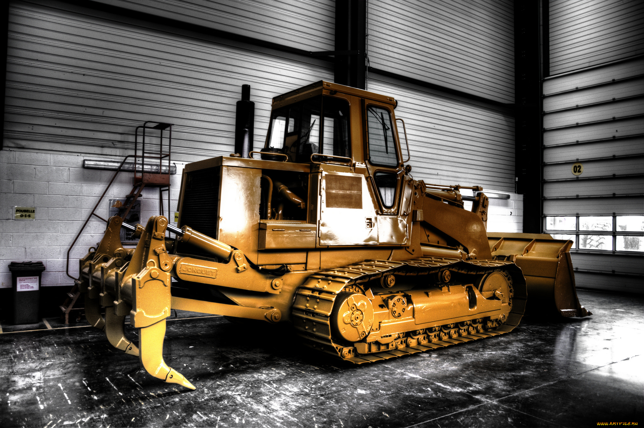 техника, бульдозеры, на, гусенецах, плуг, ковш, бульдозер, гусеничный