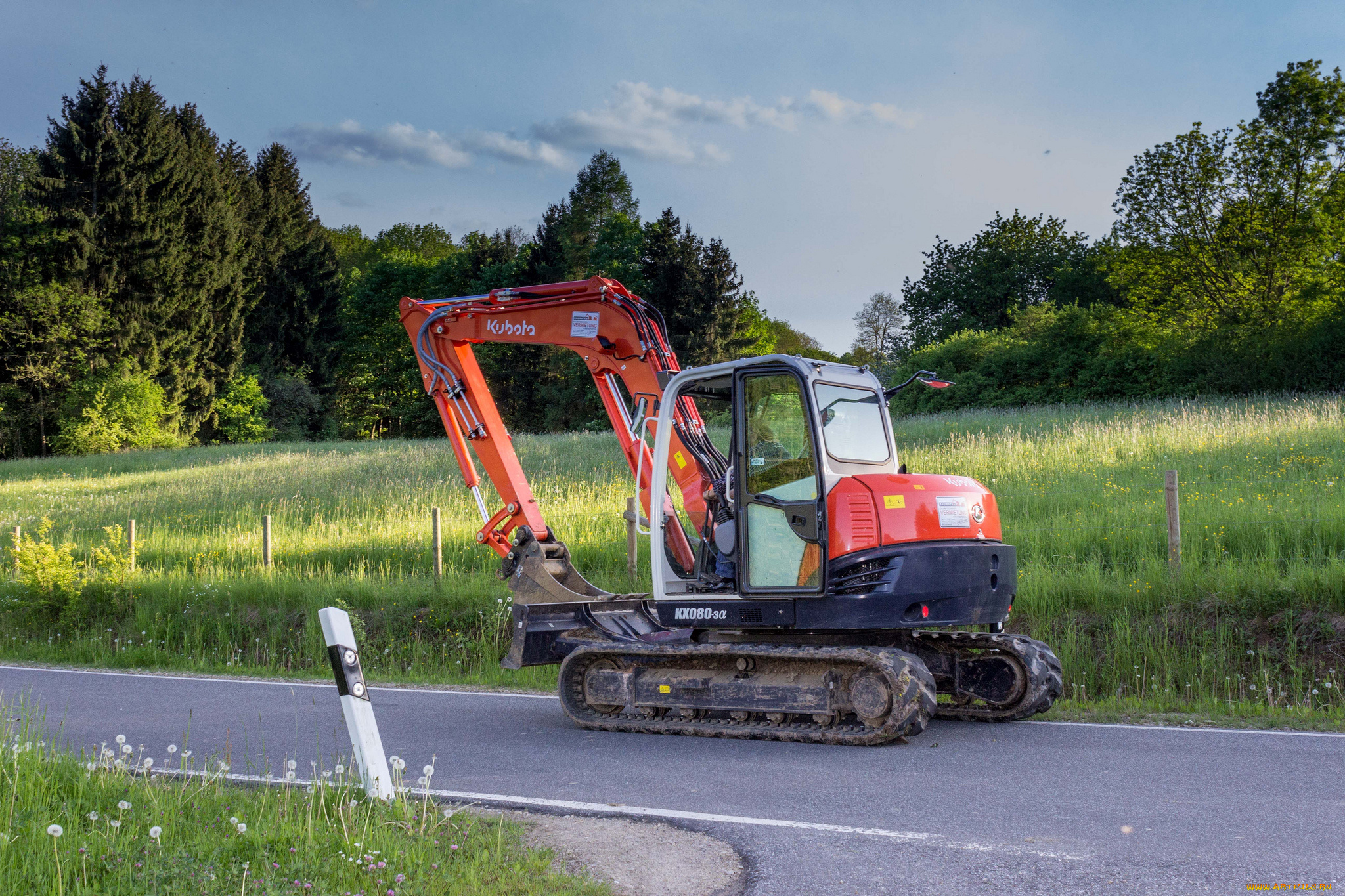 техника, экскаваторы, дорога, экскаватор