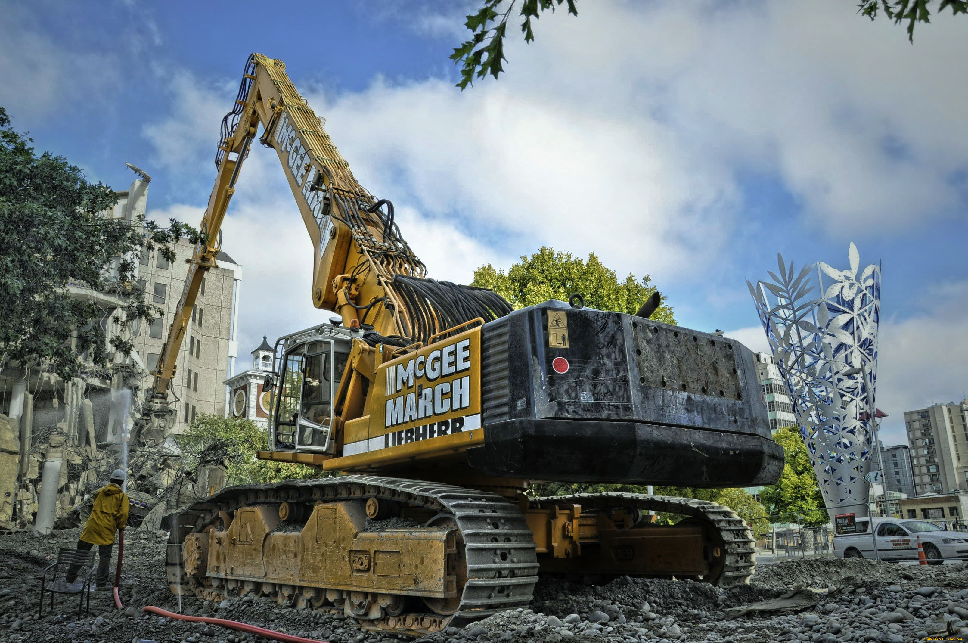 техника, экскаваторы, гусеничный, самоходный, экскаватор