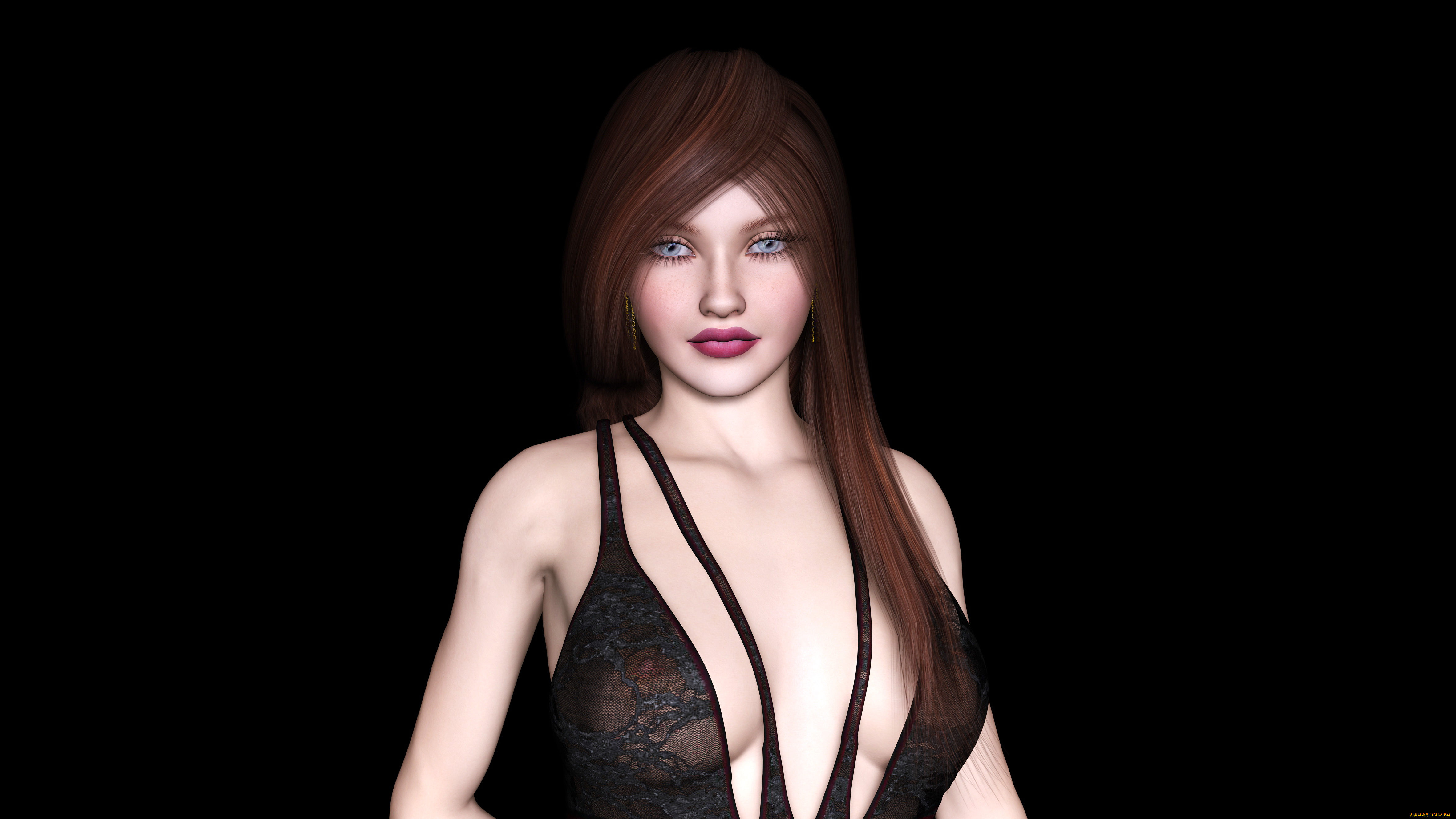 3д, графика, people, , люди, девушка, взгляд