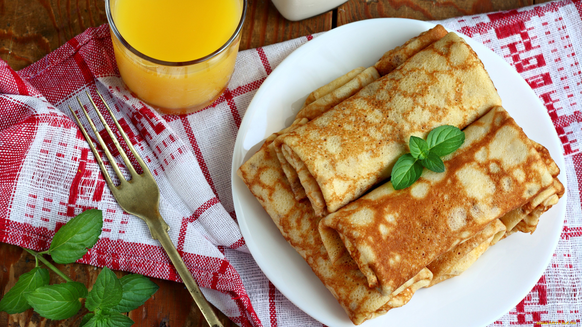 еда, блины, , оладьи, выпечка, фото, сок, стакан