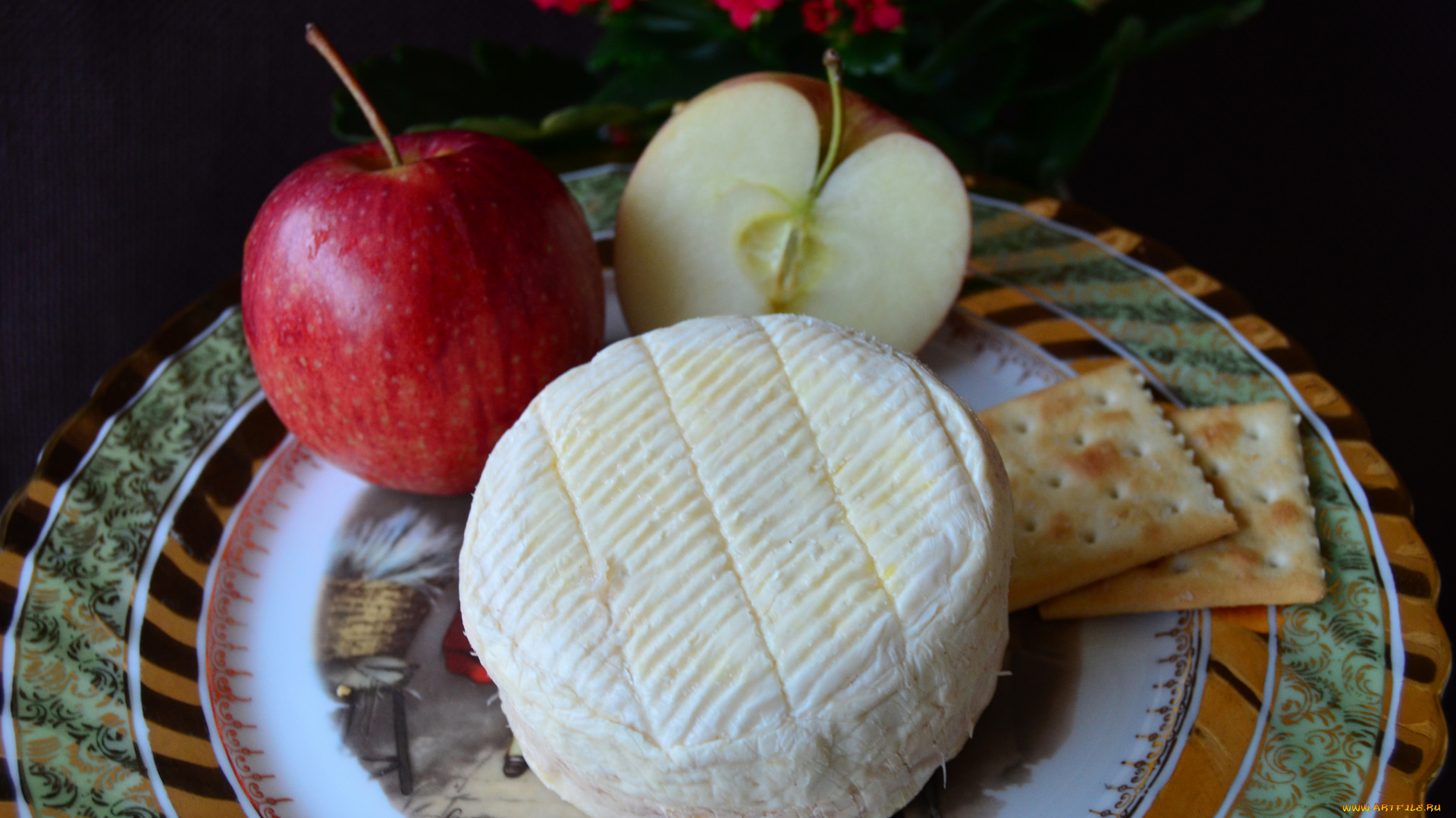 peque&, 241, o, camembert, relleno, de, manzana, , canela, y, caramelo, еда, сырные, изделия, сыр