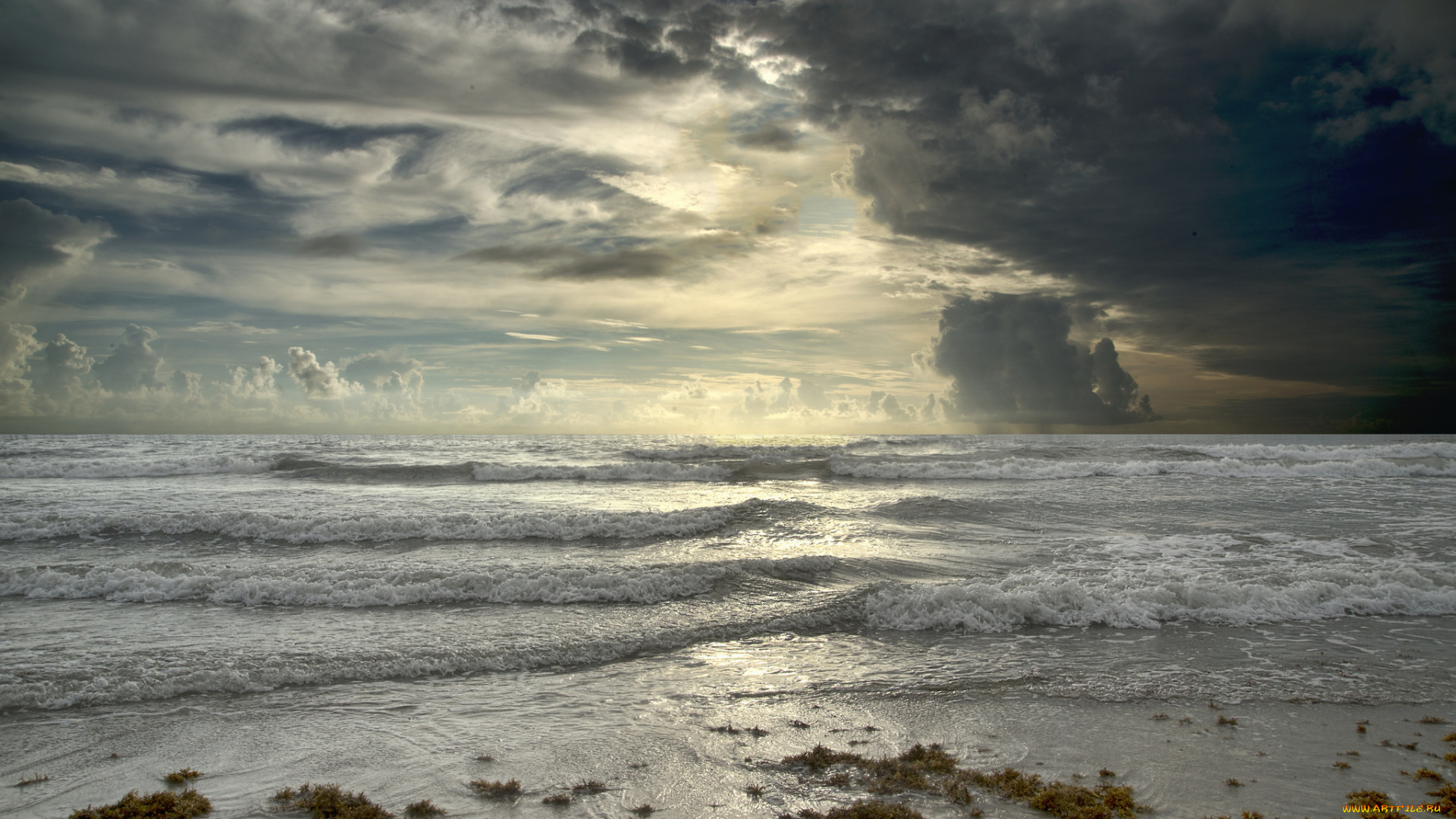 природа, моря, океаны, облака, вода, море, небо