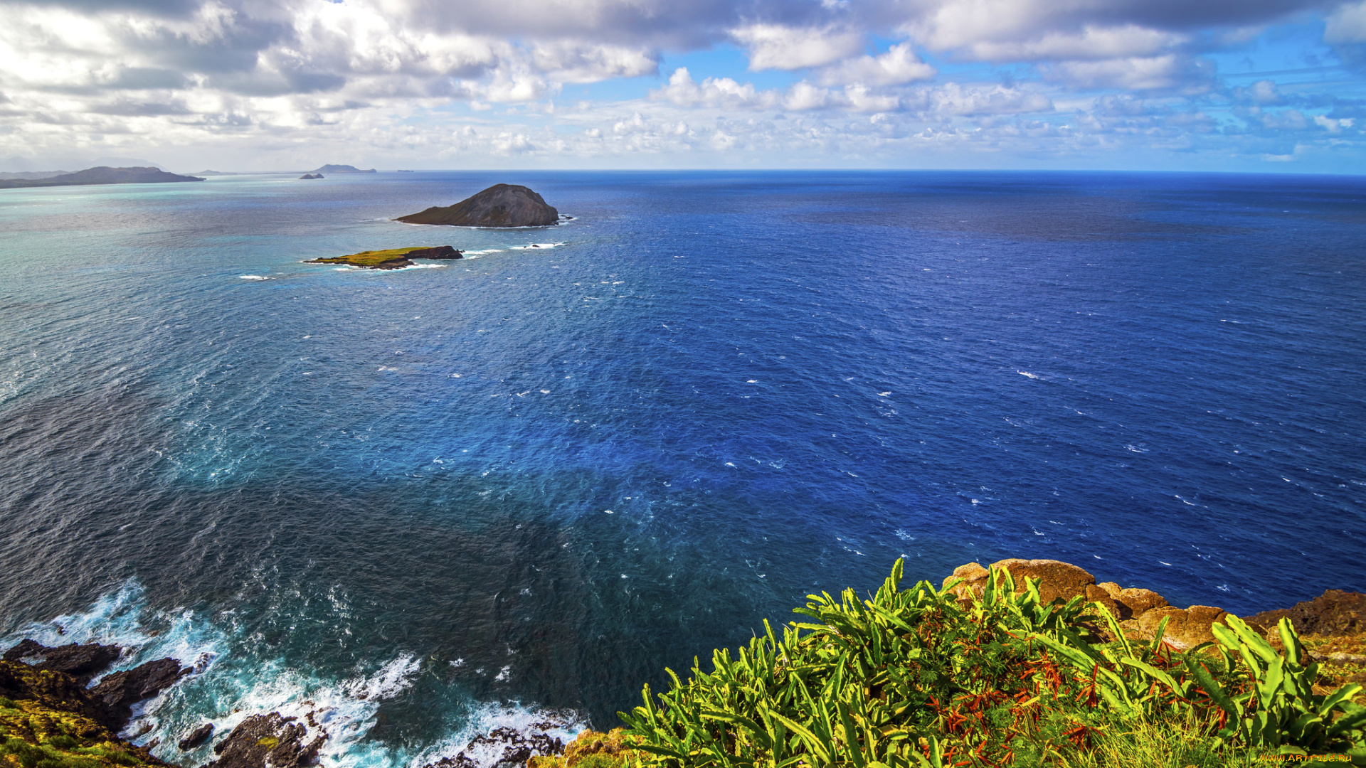 природа, побережье, пейзаж, море, вода, небо, облака