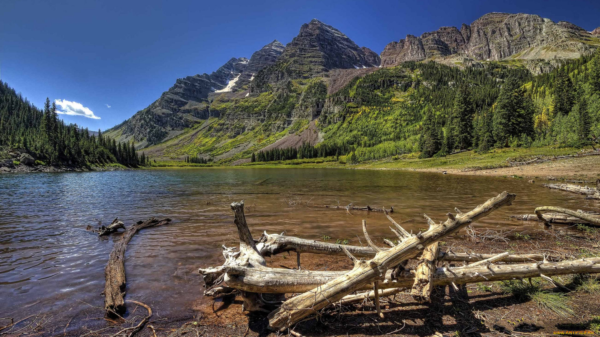 природа, реки, озера, река, лес, горы