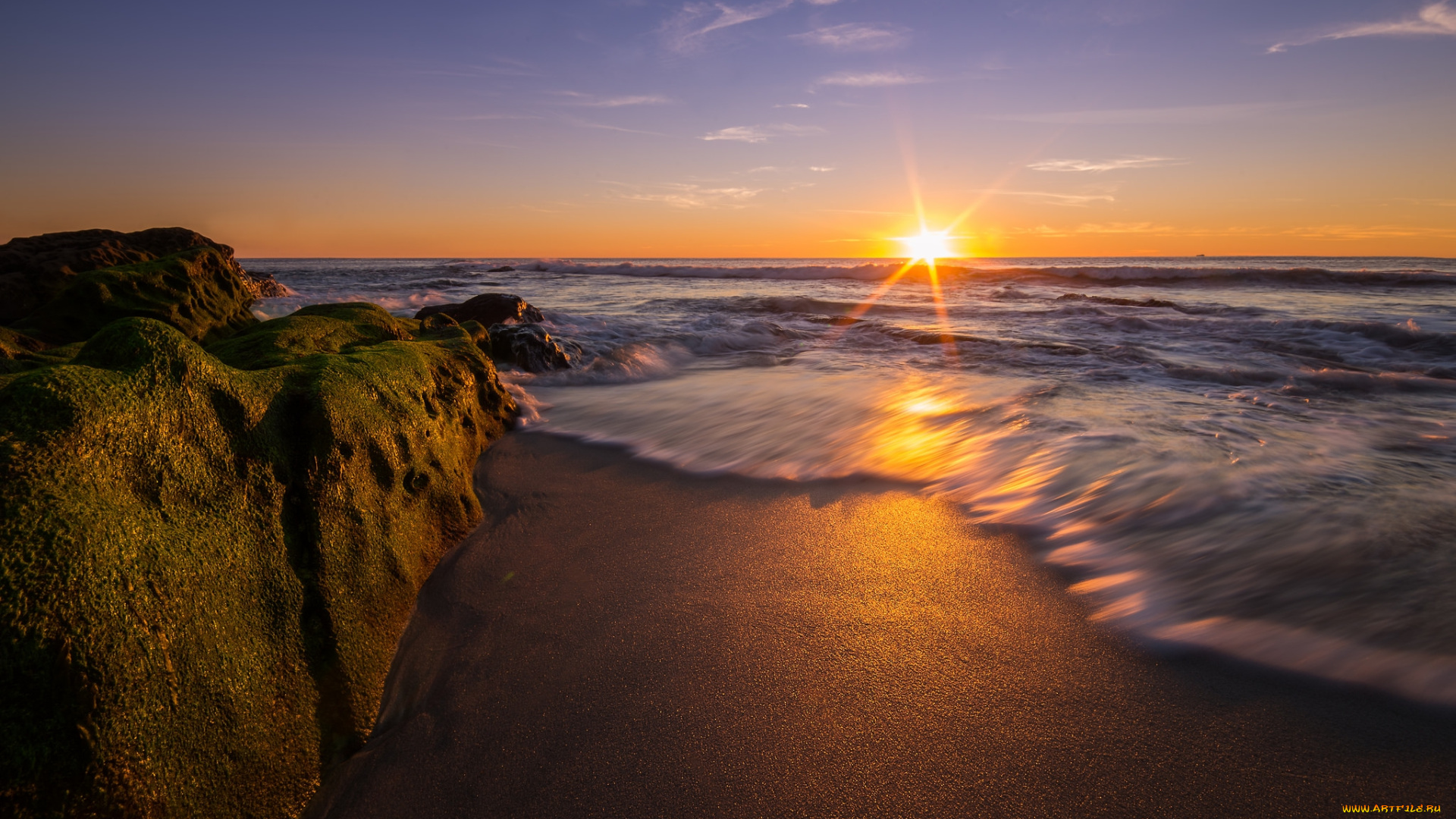 природа, восходы, закаты, заря, горизонт, океан