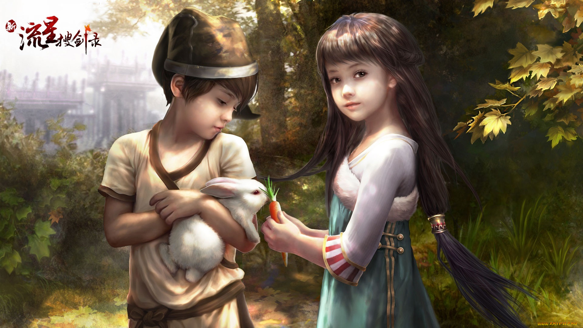 видео, игры, ~~~другое~~~, морковка, кролик, дети, игра, китай, аниме, арт