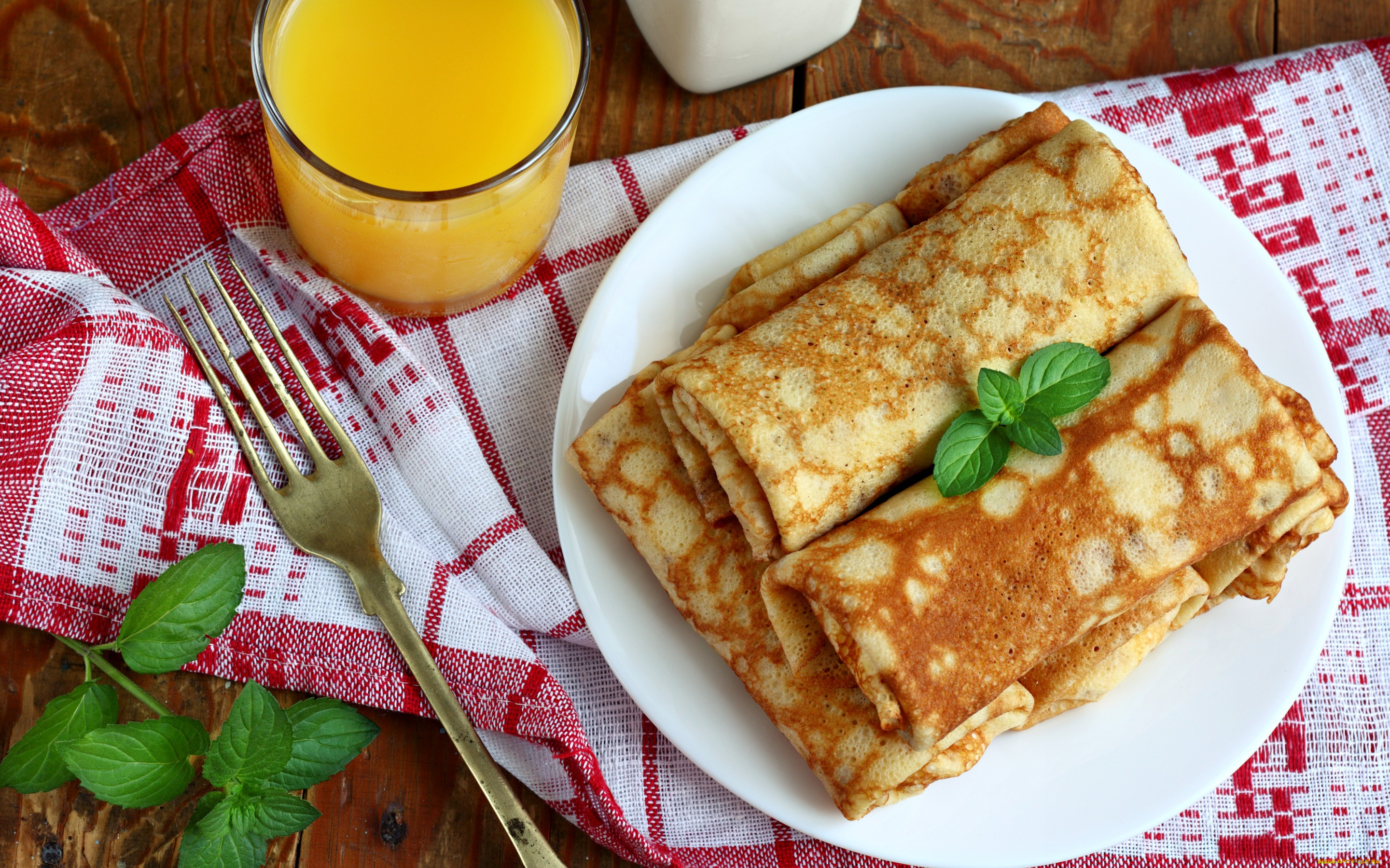 еда, блины, , оладьи, выпечка, фото, сок, стакан