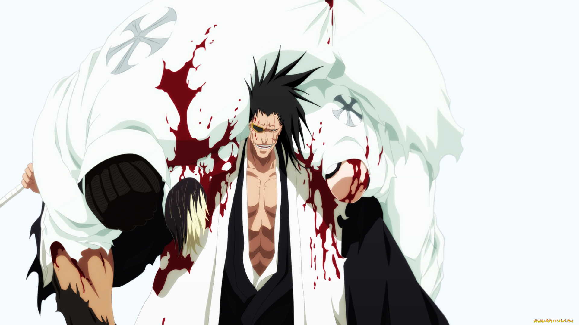 аниме, bleach, блич, зараки, кенпачи