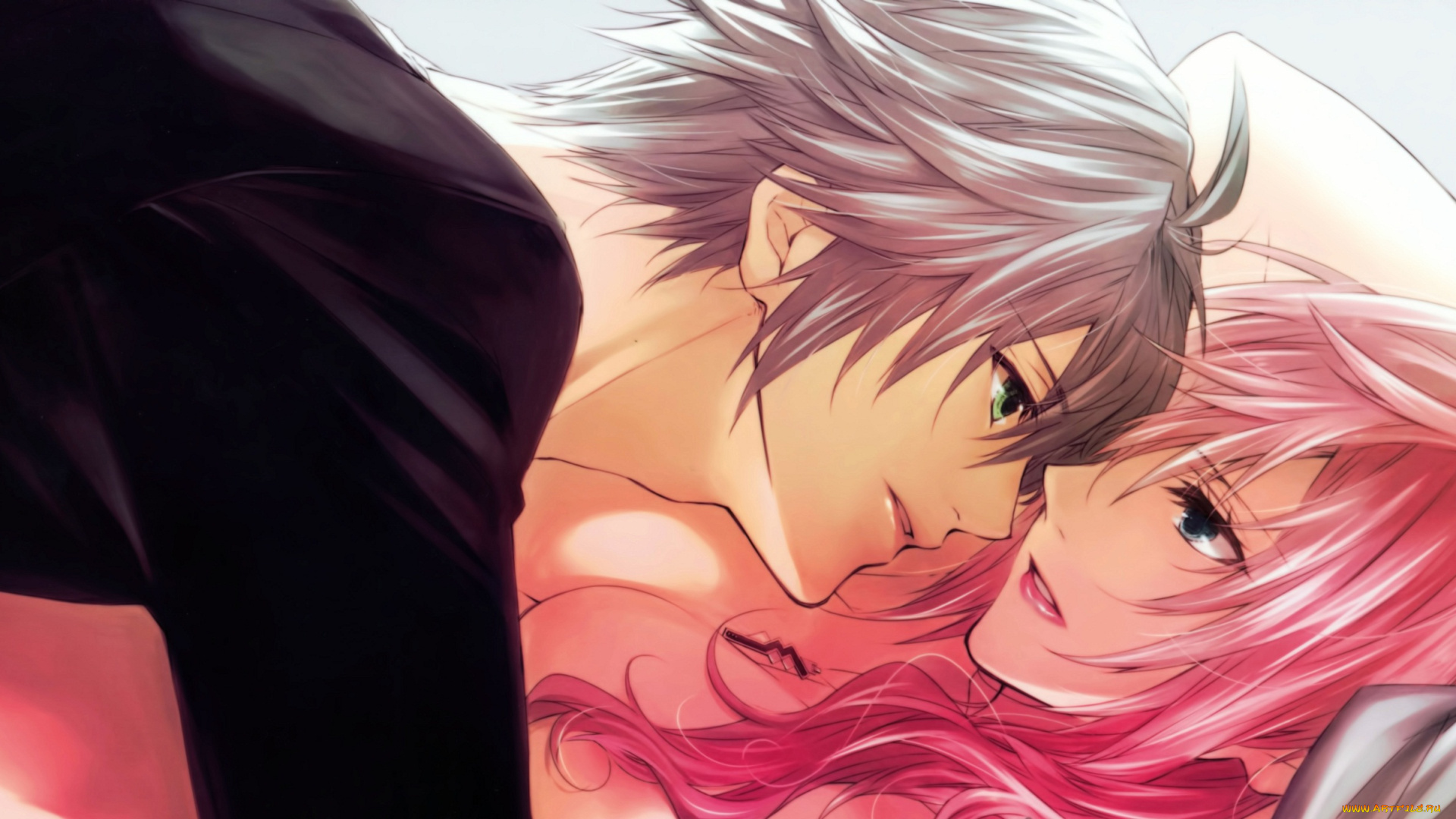 аниме, final, fantasy, девушка, парень, эротика, арт, пара