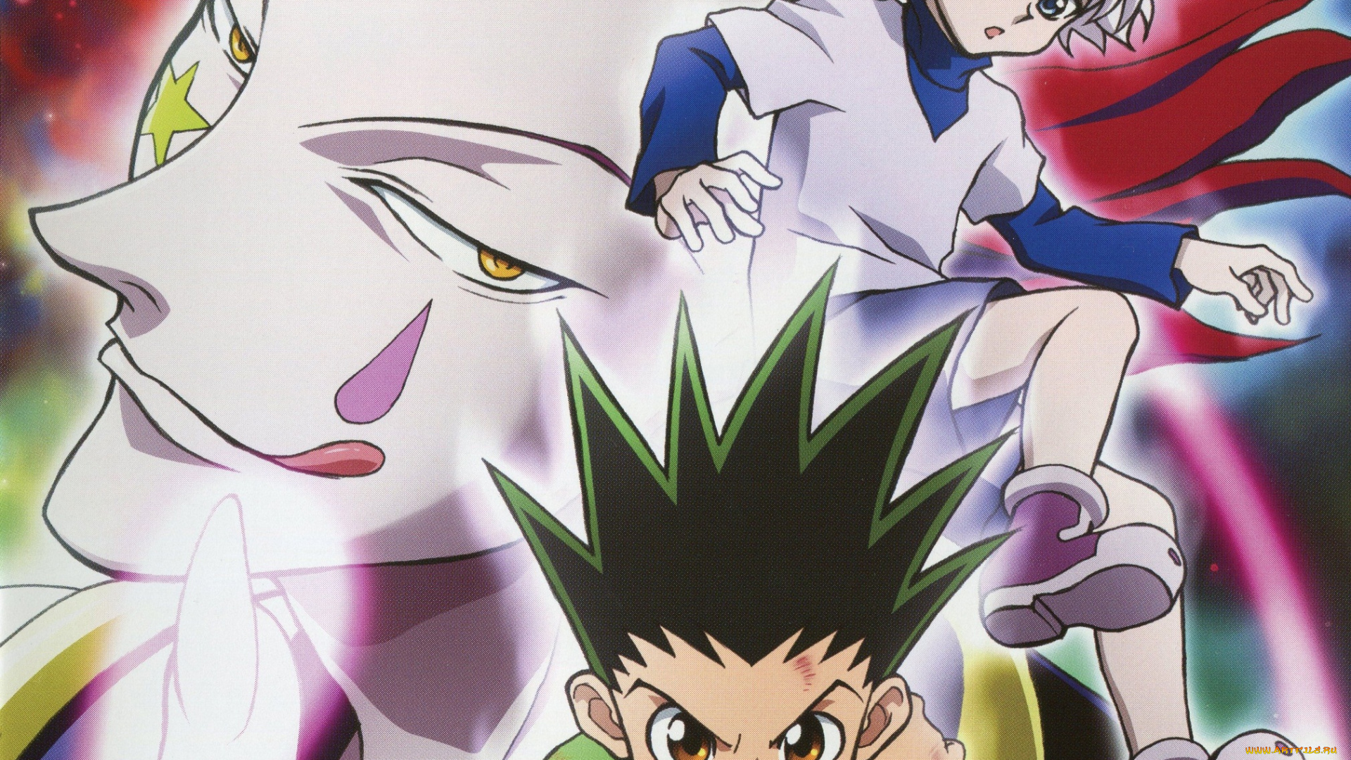 аниме, hunter, x, hunter, киллуа, гон, хисока