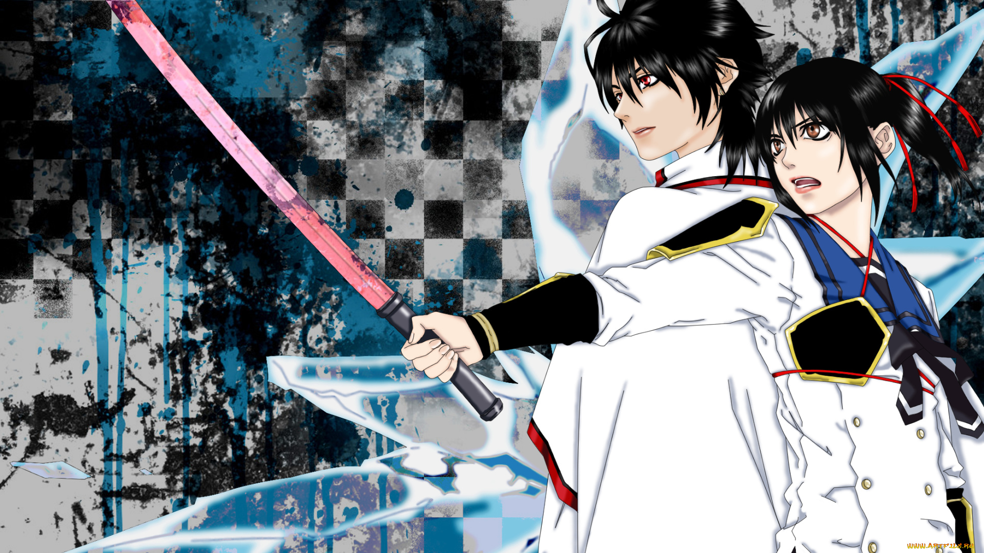 аниме, monochrome, factor, монохромный, фактор