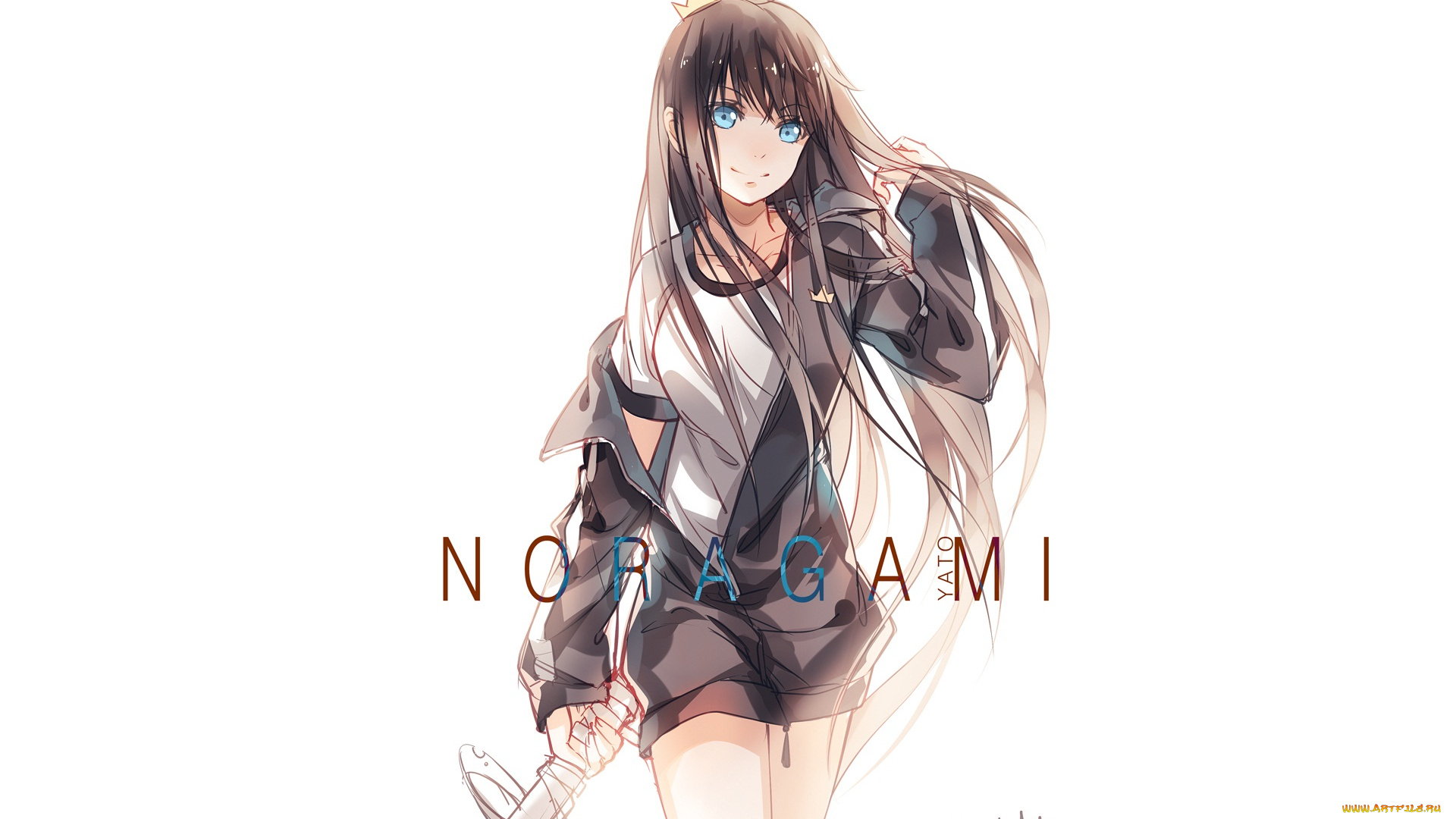 аниме, noragami, костюм, девушка, хиёри