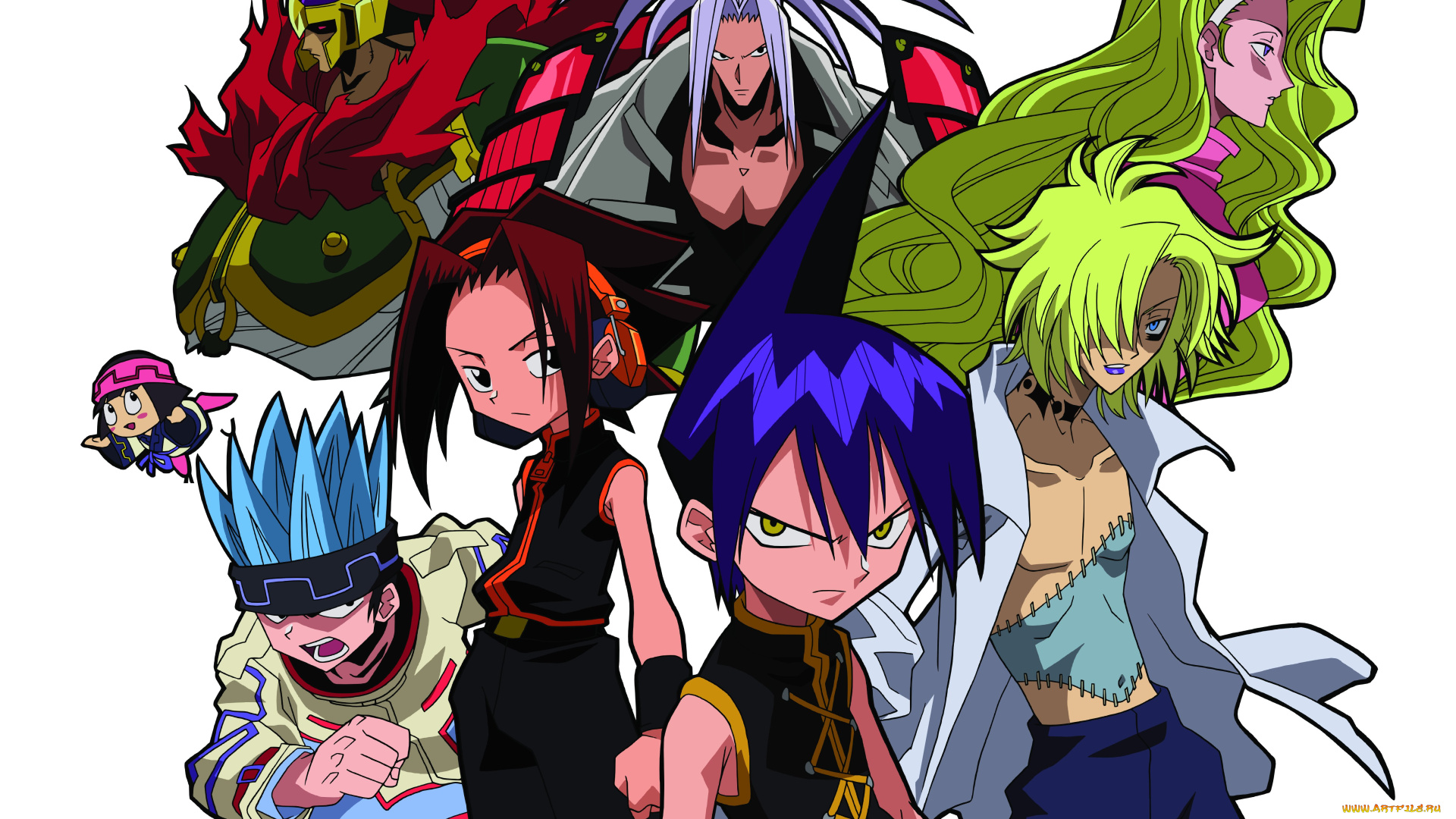 аниме, shaman, king, король, шаман