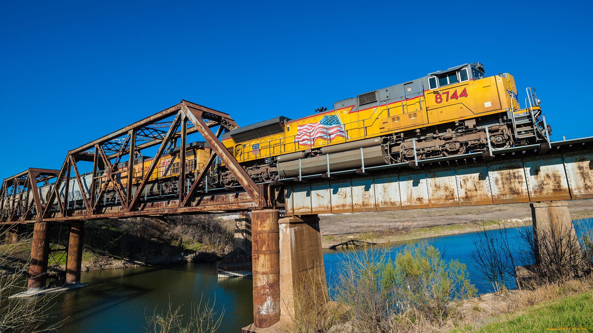 техника, поезда, рельсы, локомотив, состав