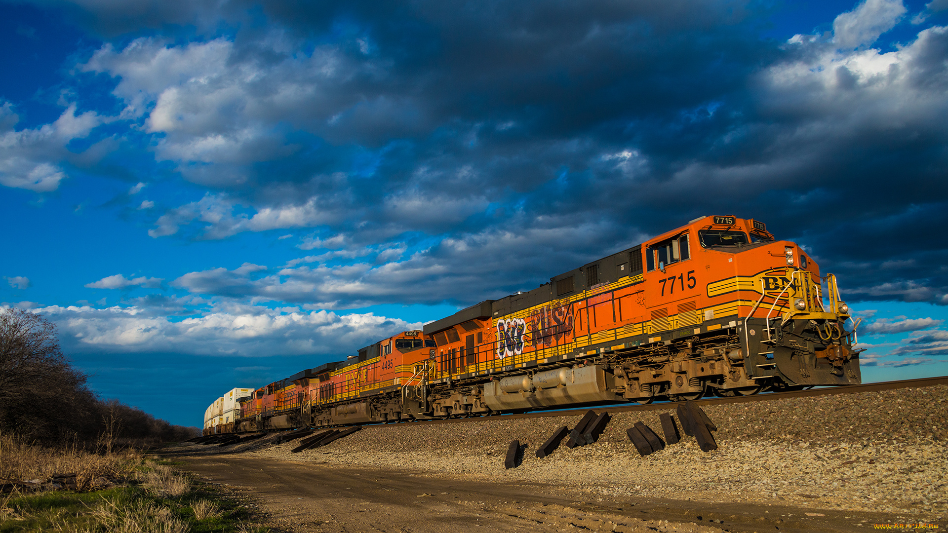 техника, поезда, рельсы, локомотив, состав