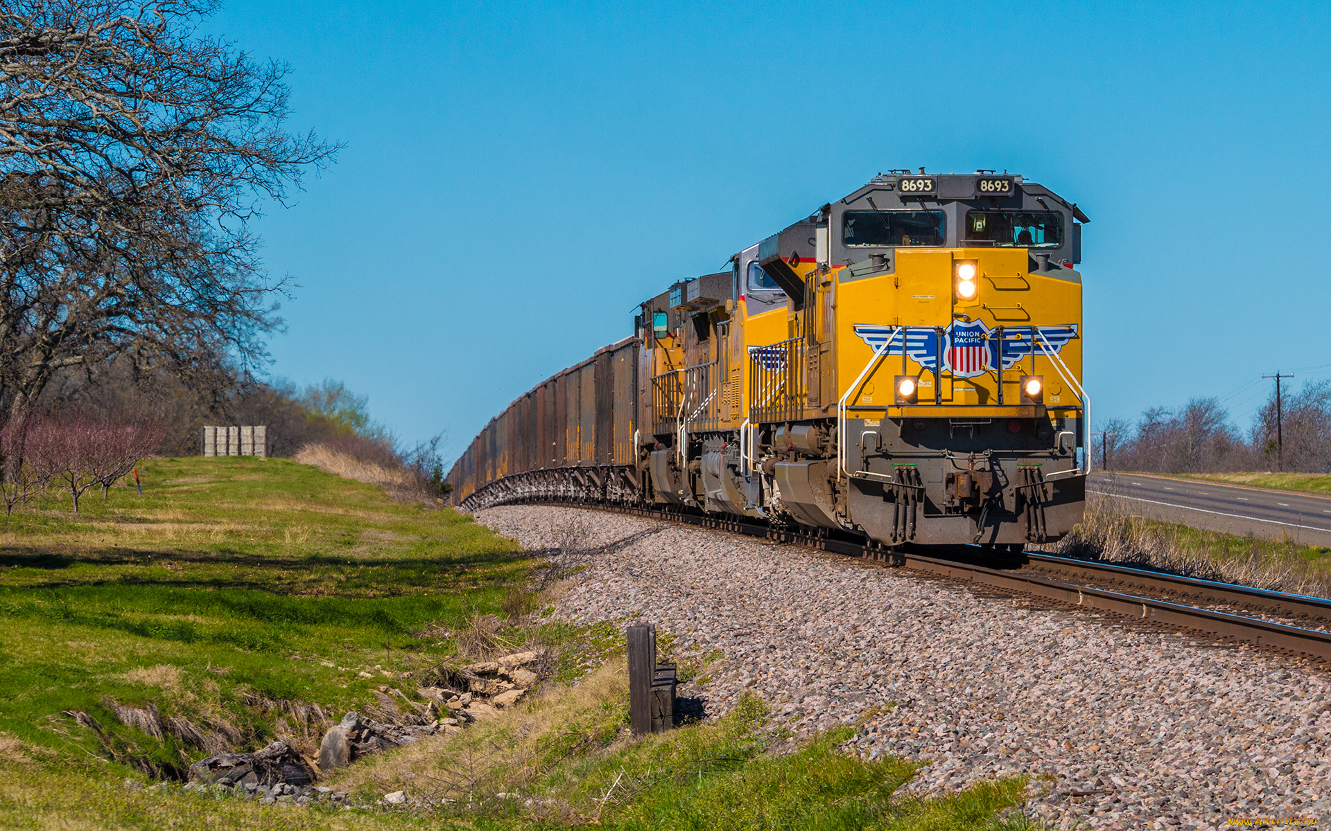 техника, поезда, рельсы, локомотив, состав